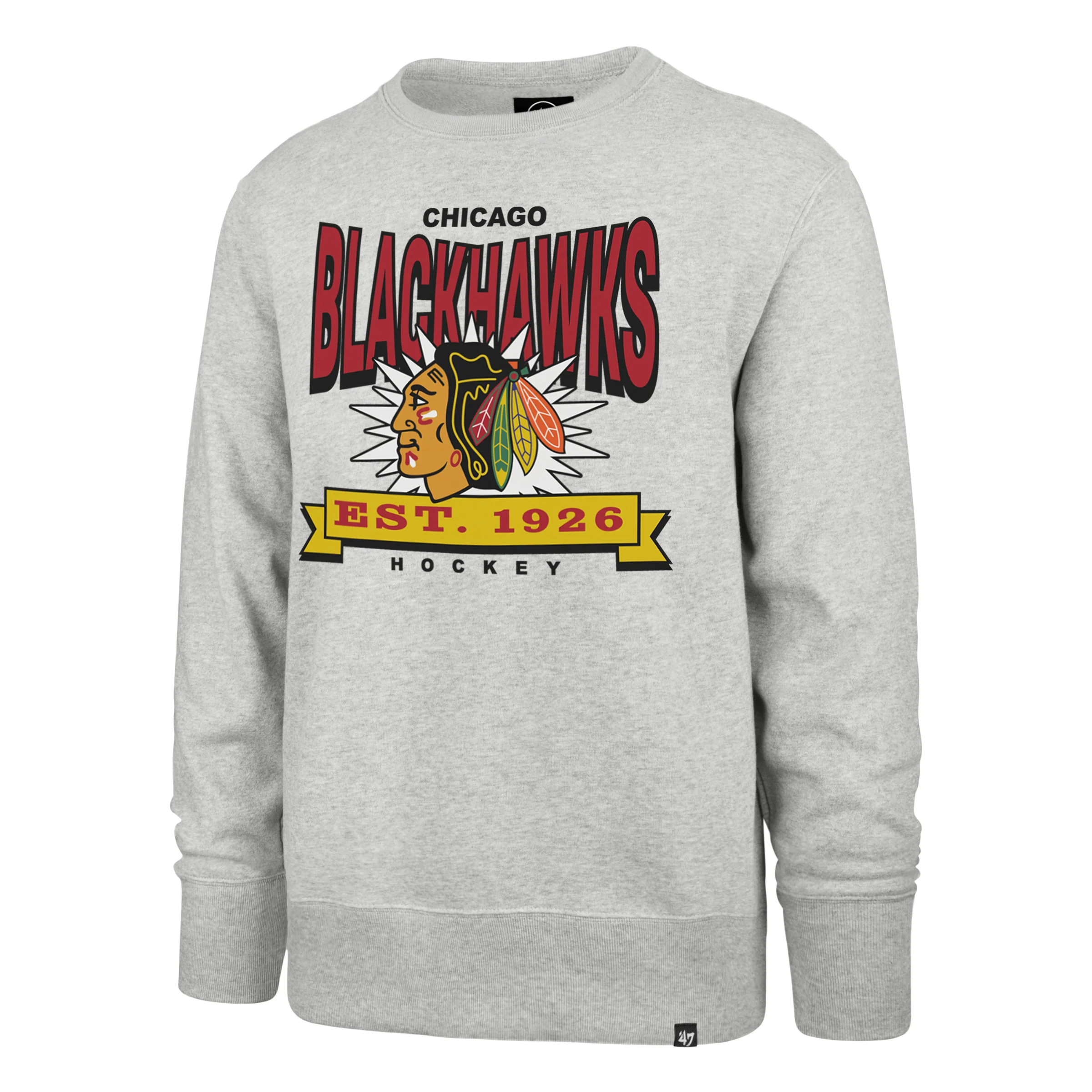 '47 Chicago Blackhawks Twelve Six Headline Crewneck