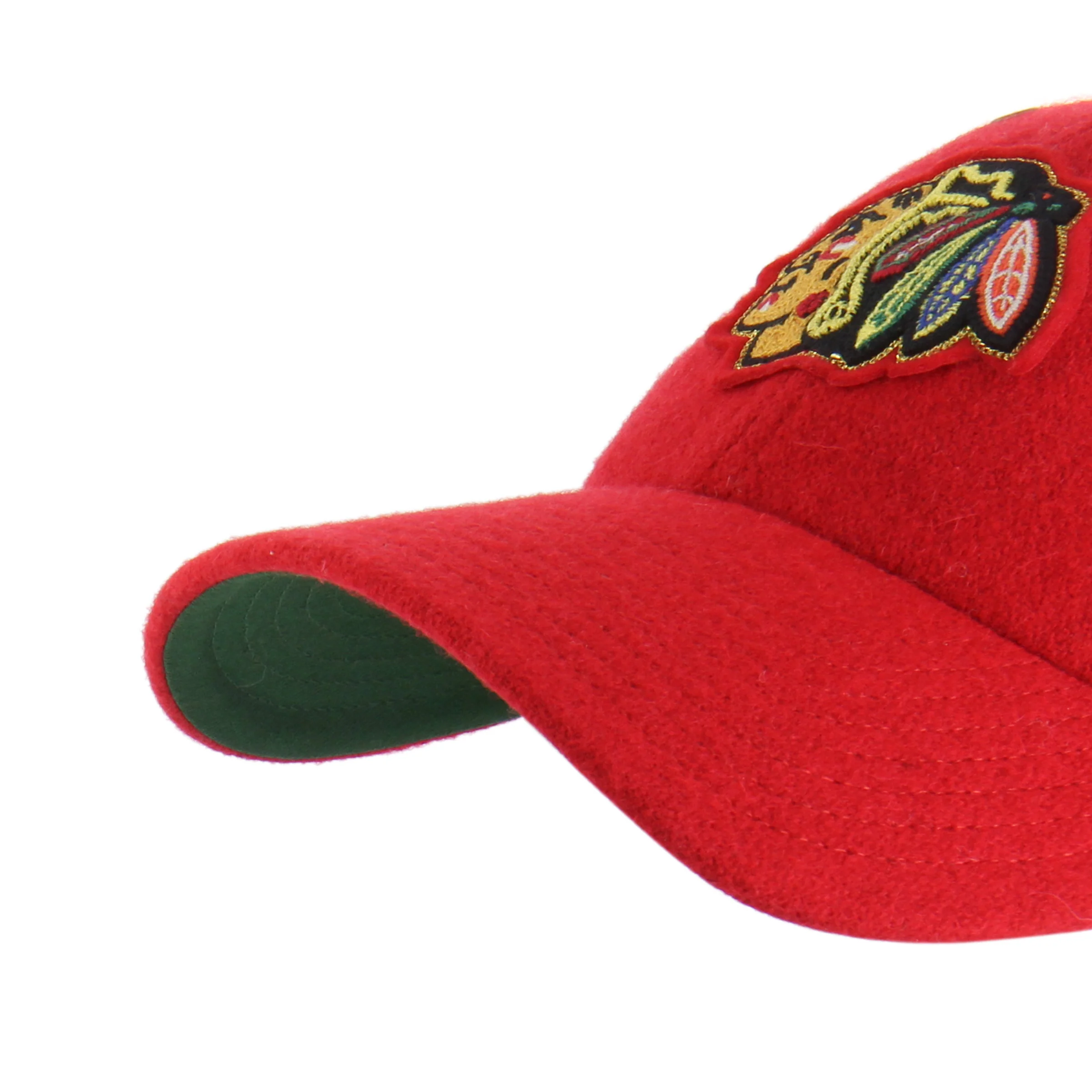 '47 Chicago Blackhawks Centennial Golden Age Red Wool Blend Clean Up Hat - Image 3