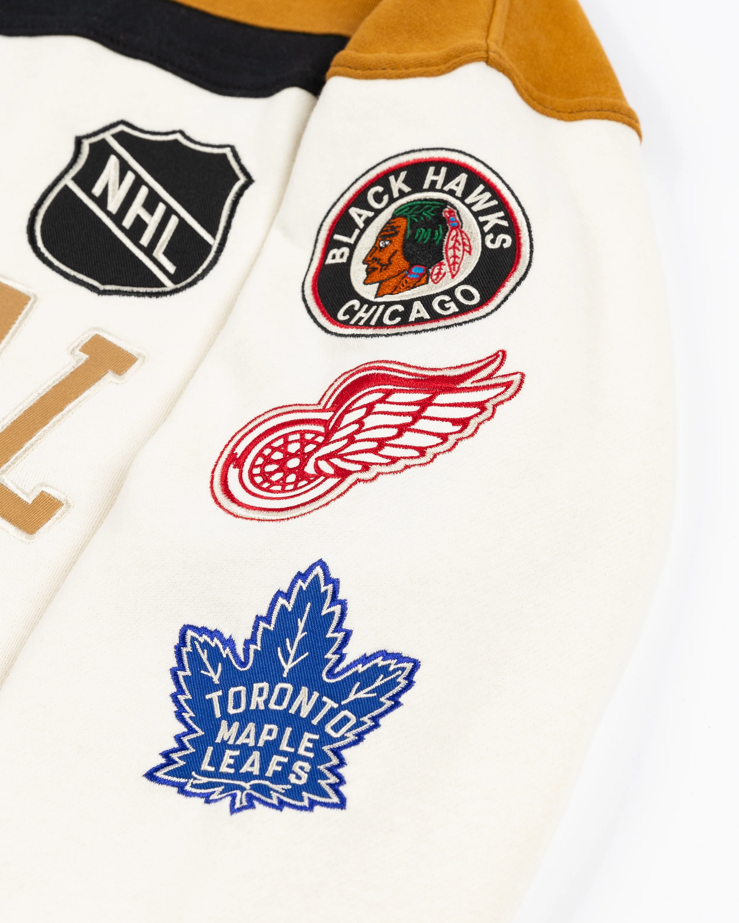 '47 Chicago Blackhawks Original 6 Fleece Lace Jersey Style Hood - Image 4