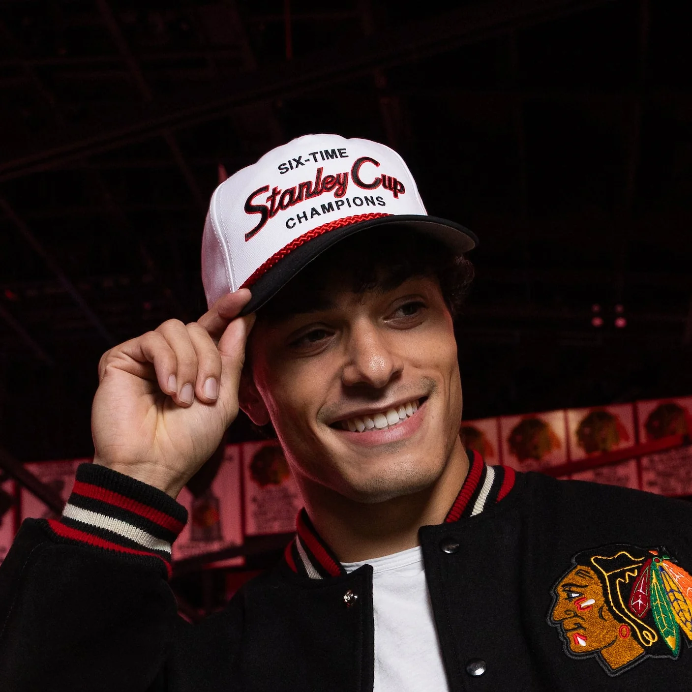 American Needle Chicago Blackhawks 6X Stanley Cup Champions Roscoe Rope Hat - Image 5