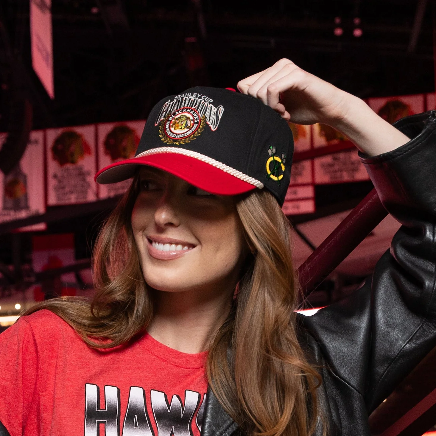 American Needle Chicago Blackhawks Champions Crest Roscoe Rope Hat - Image 2