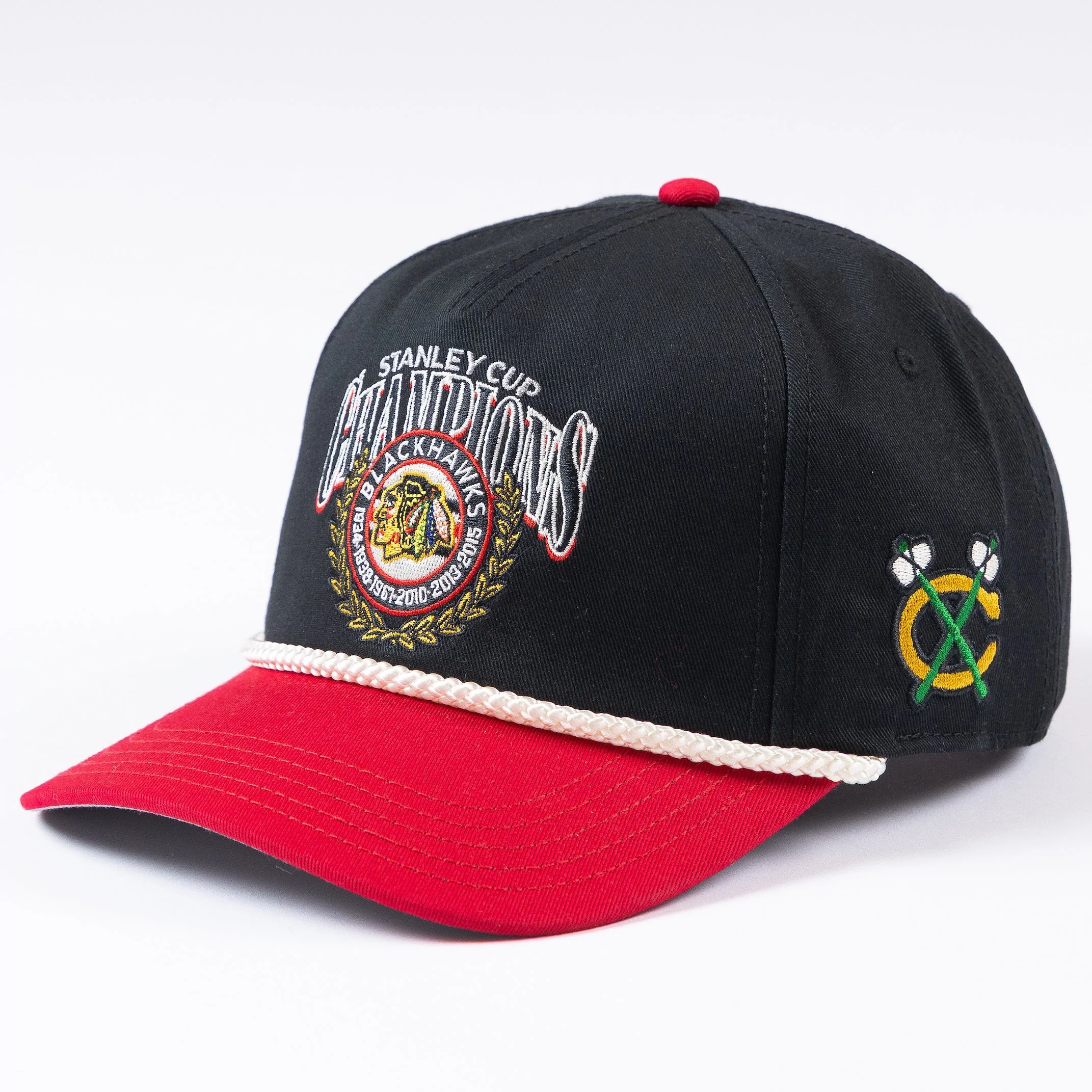 American Needle Chicago Blackhawks Champions Crest Roscoe Rope Hat - Image 3
