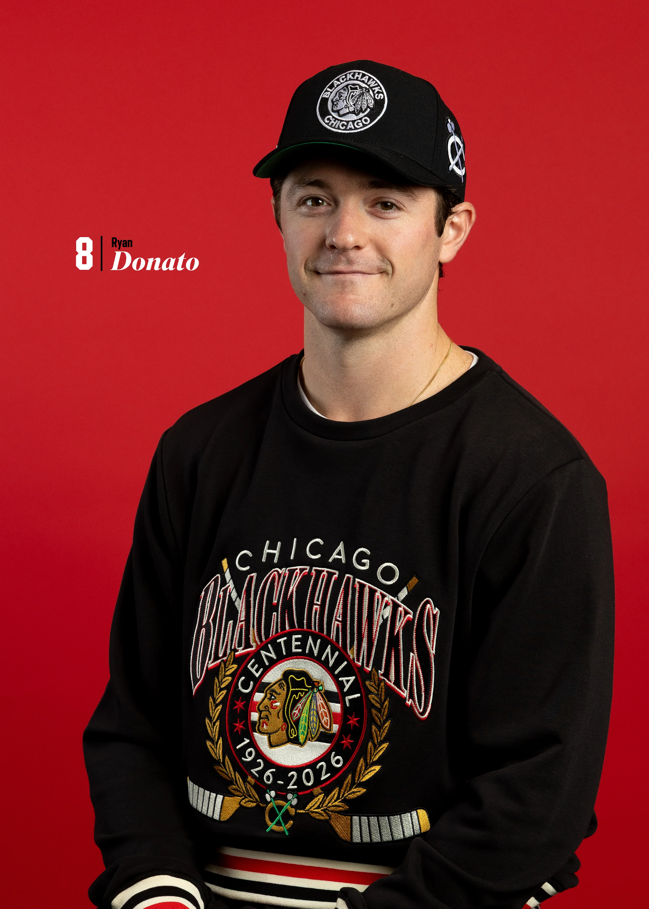 American Needle Chicago Blackhawks Centennial French Terry Rib Cuff Crewneck - Image 3