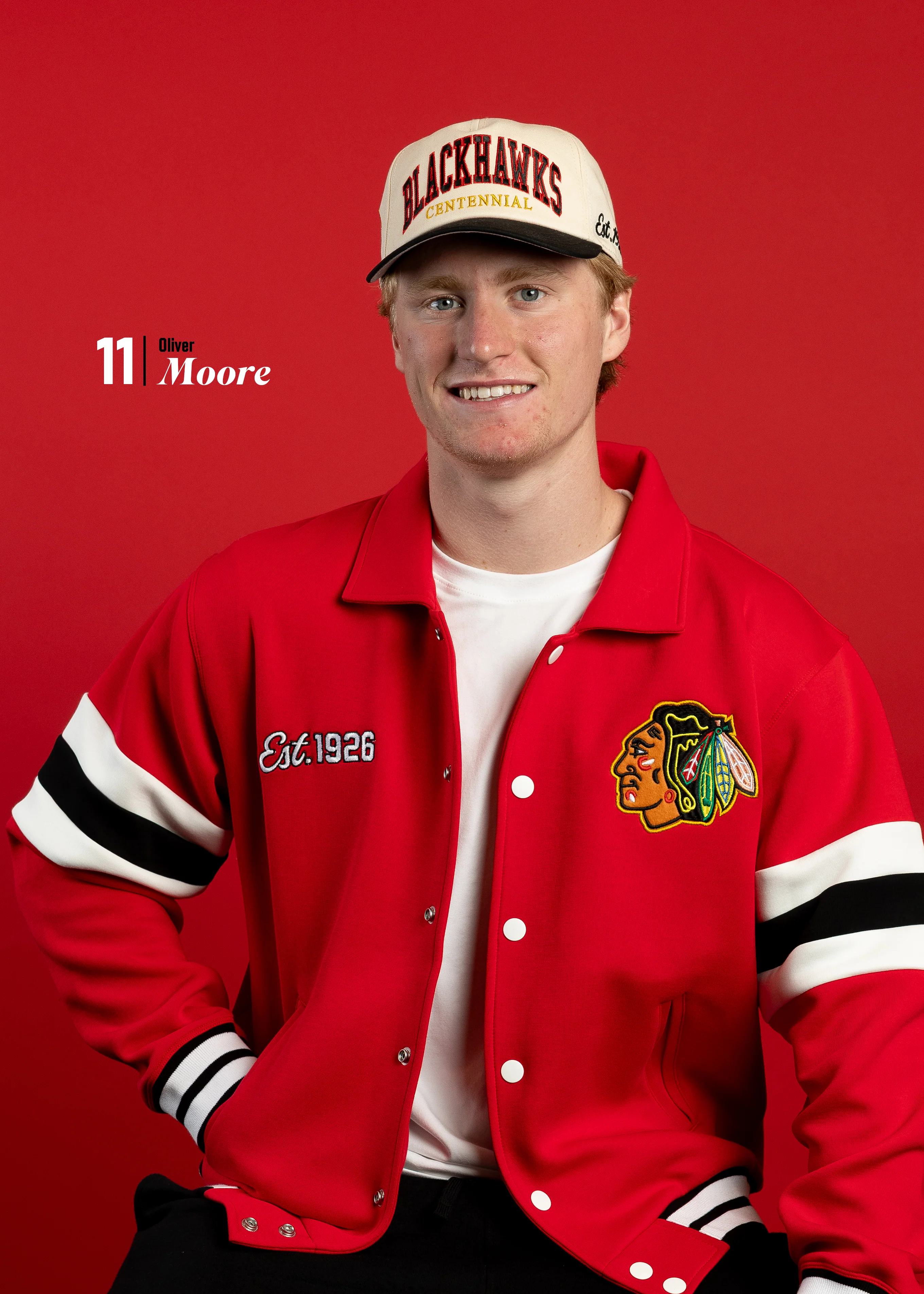 American Needle Chicago Blackhawks Centennial Retro Poly Snap Jacket - Image 2
