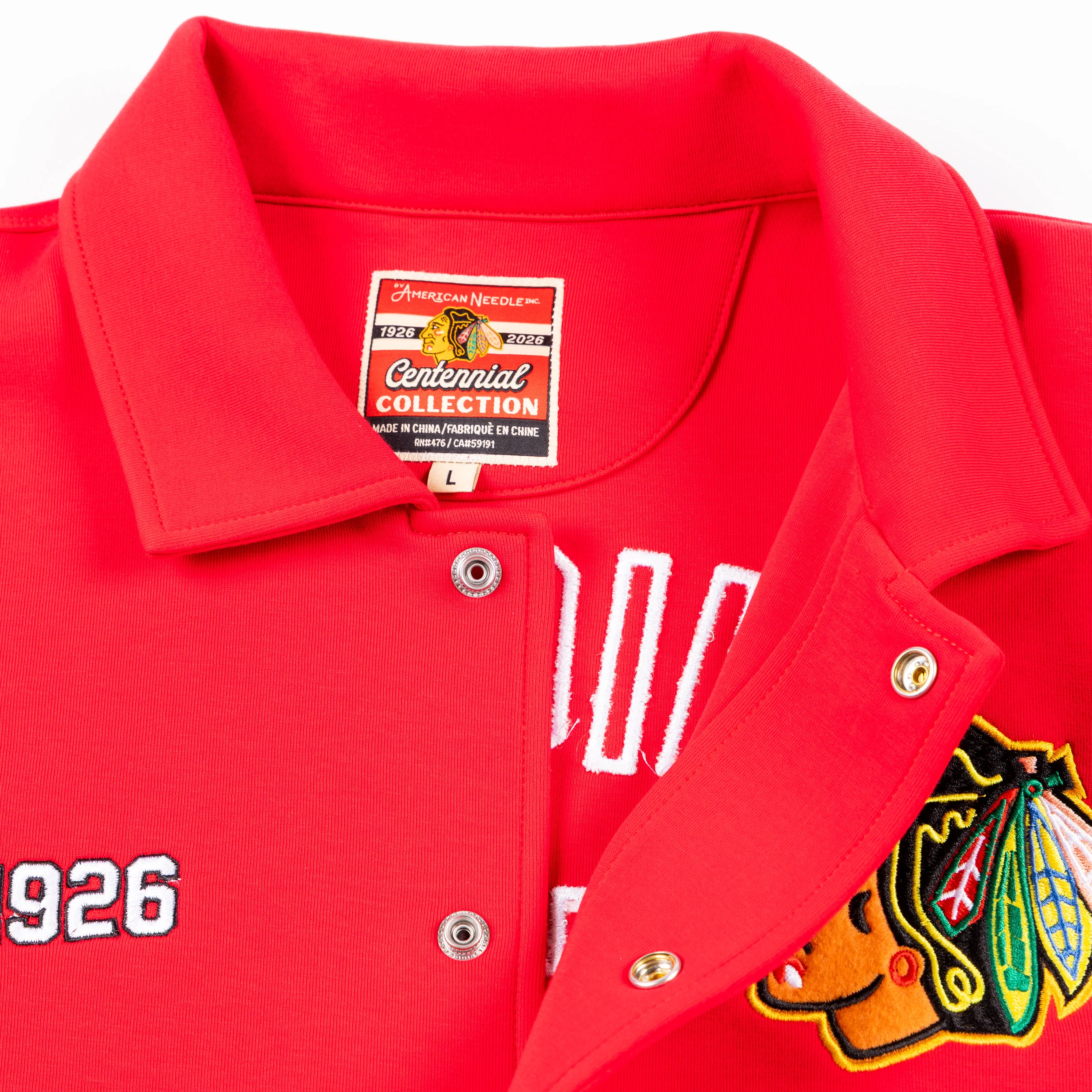 American Needle Chicago Blackhawks Centennial Retro Poly Snap Jacket - Image 5