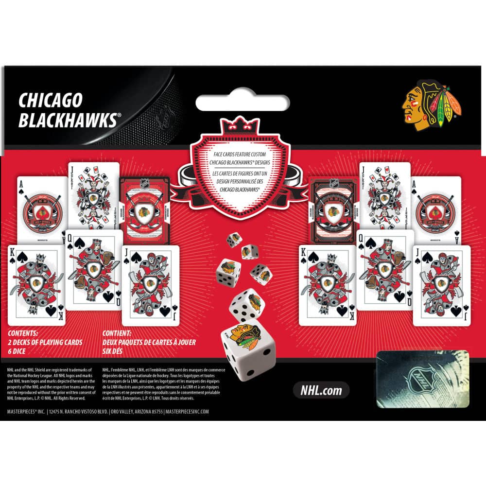 Chicago Blackhawks 2-Pack Playing Cards & Dice Set - Image 3