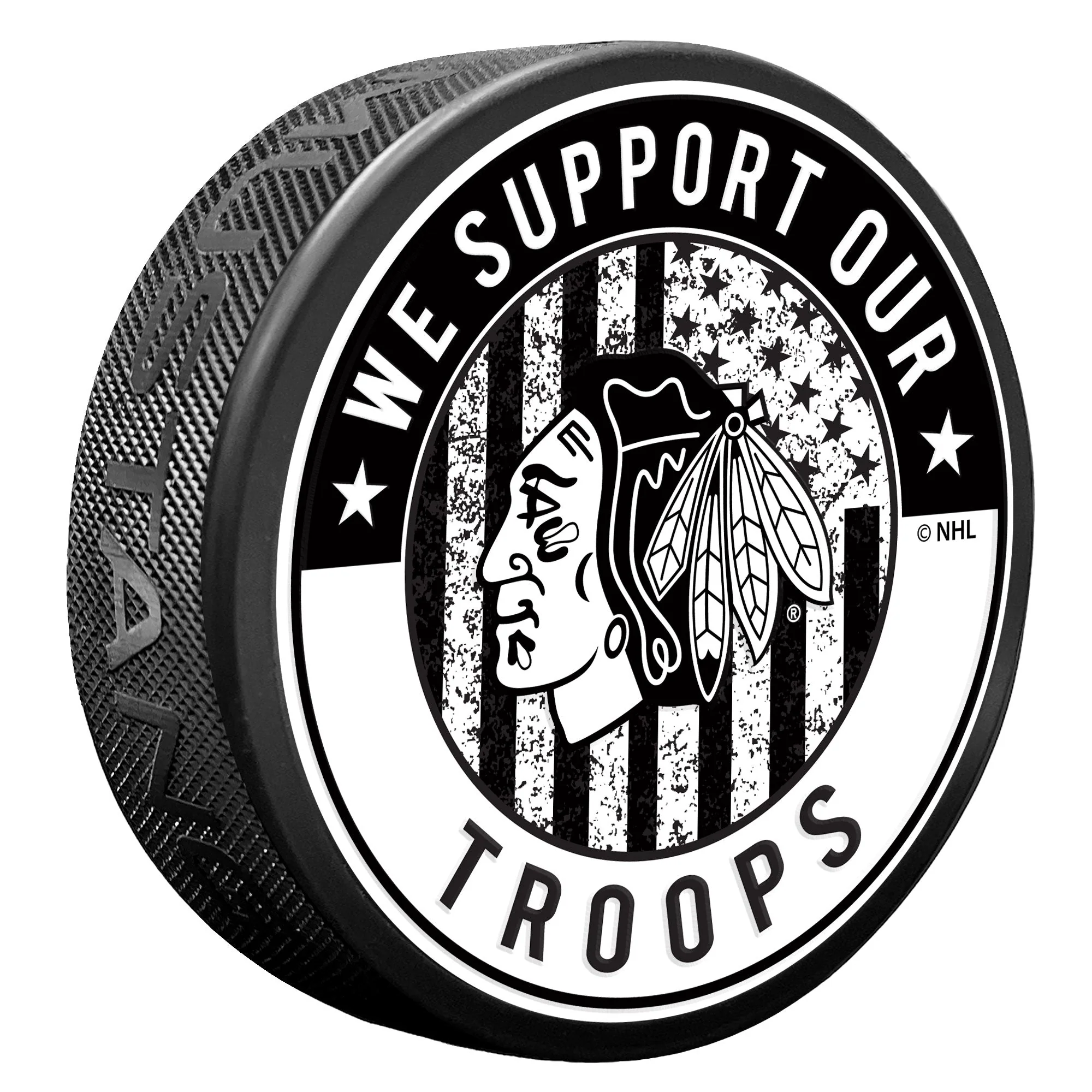 Chicago Blackhawks Support Our Troops Military Appreciation Puck