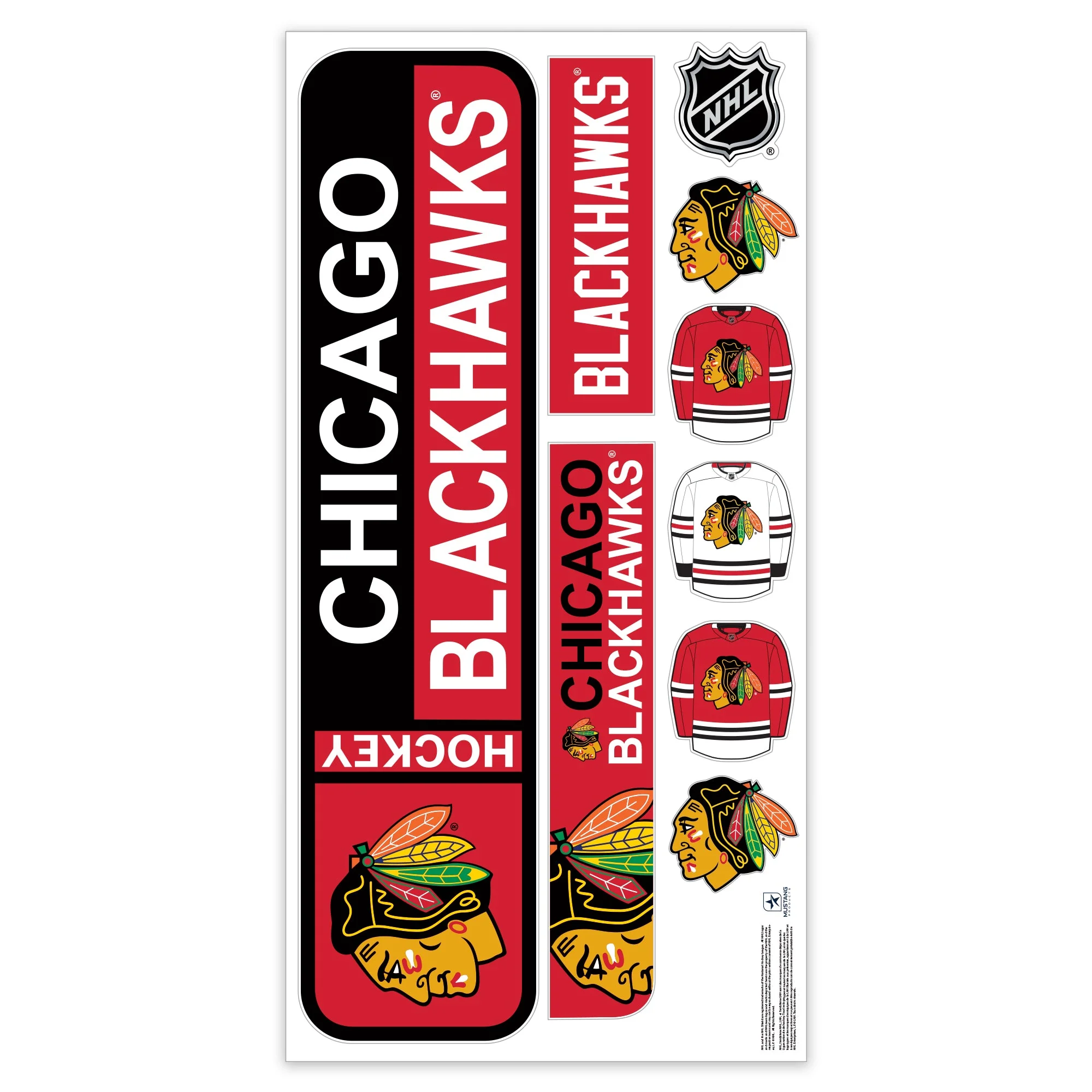 Chicago Blackhawks Repositionable Wall Decal Set Street Signs - Image 2