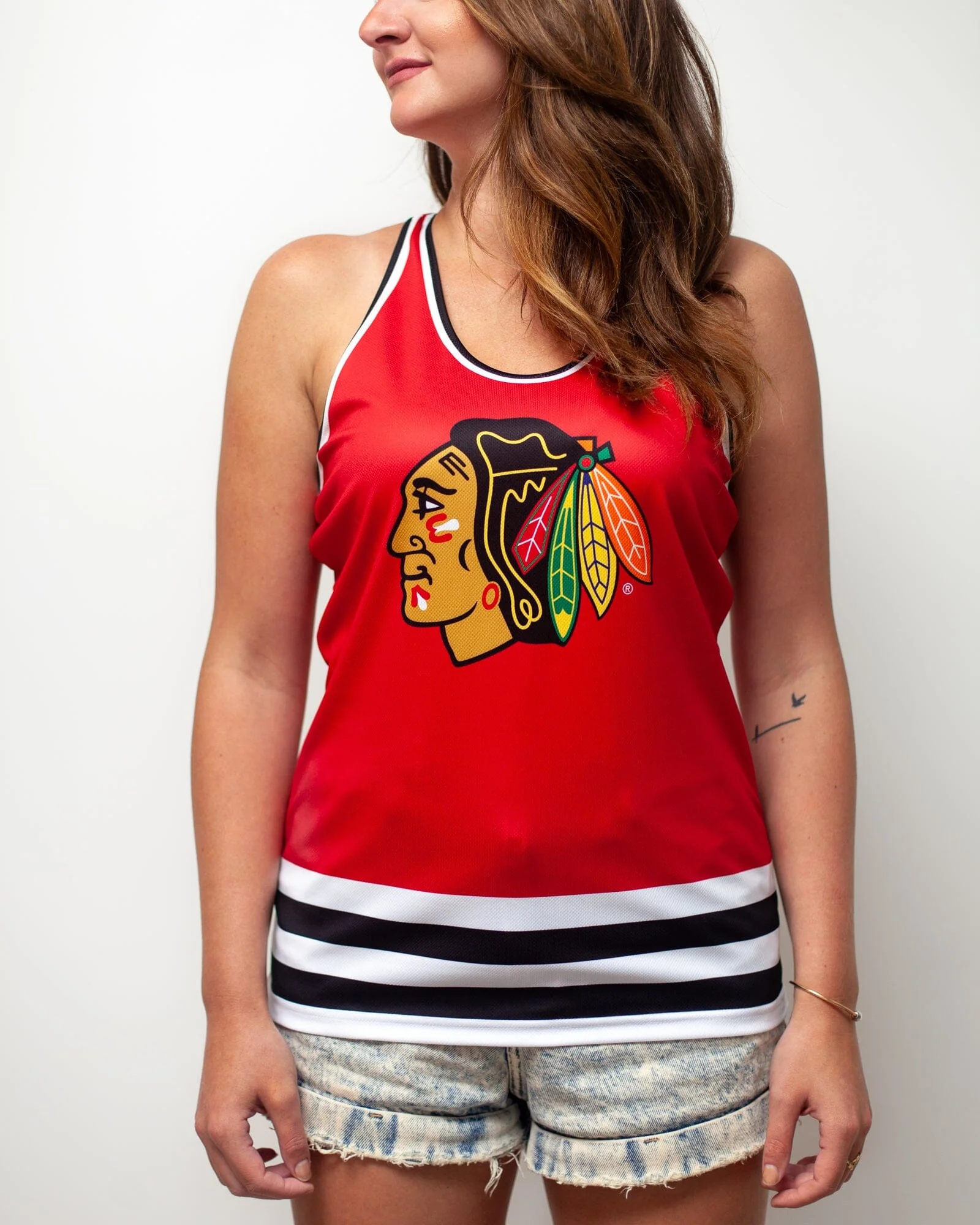 Chicago Blackhawks Women's Racerback Hockey Tank - Image 3