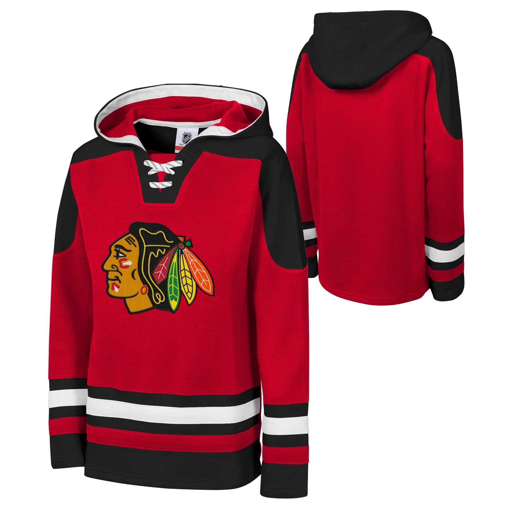 Chicago Blackhawks Youth Pullover Hockey Hoodie - Image 3