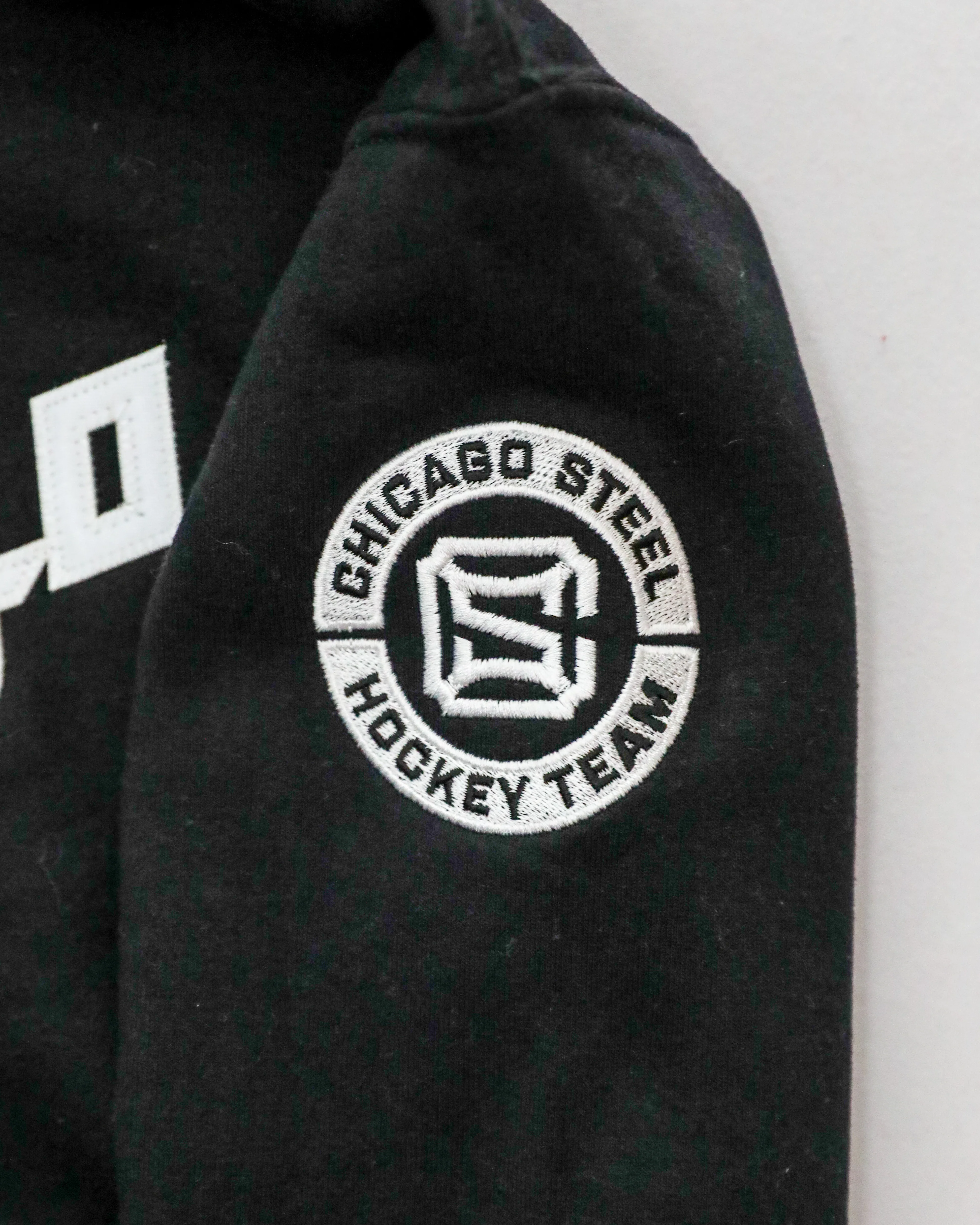 Chicago Steel New Logo Youth Black Hooded Sweatshirt - Image 3