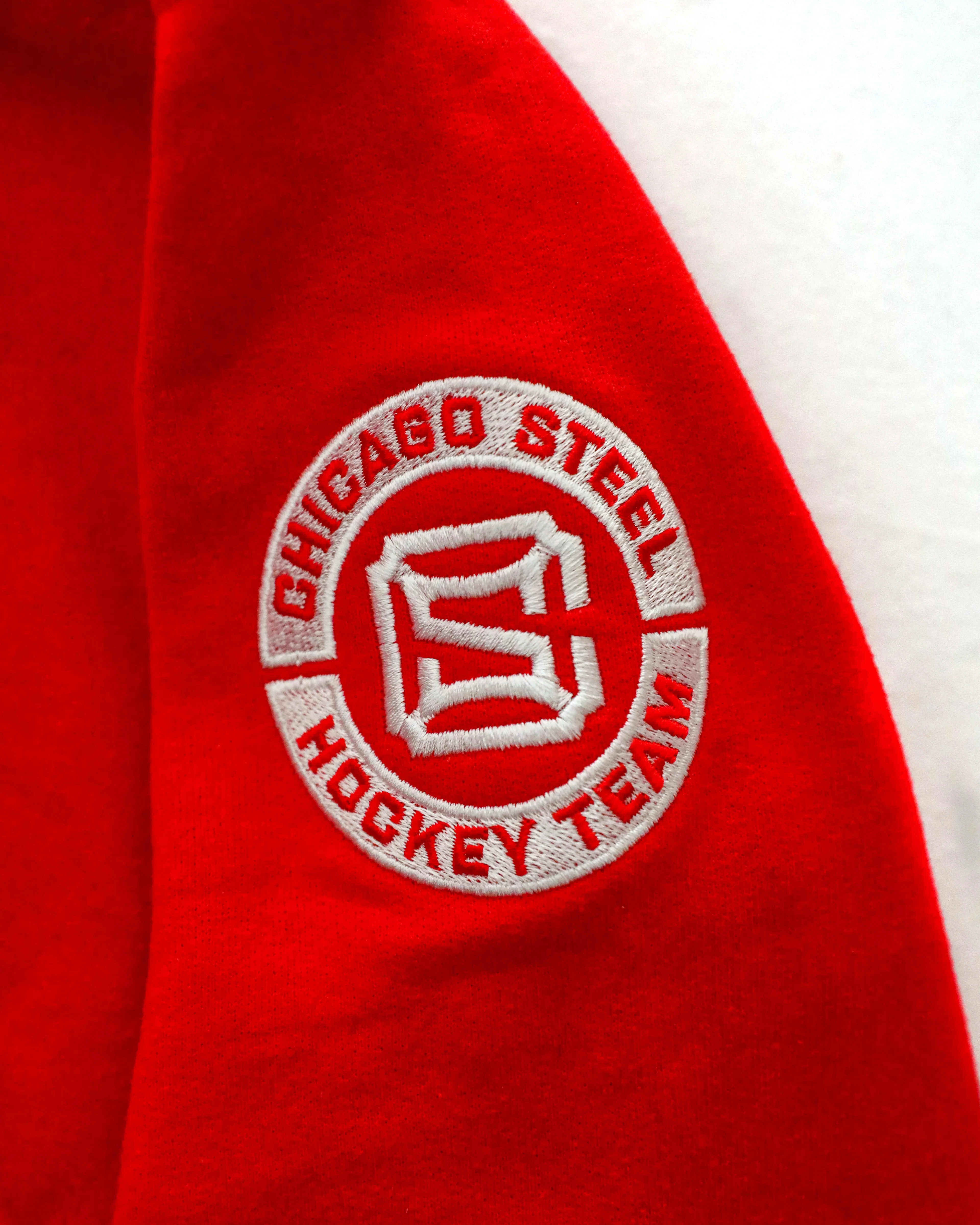 Chicago Steel New Logo Youth Red Hooded Sweatshirt - Image 3