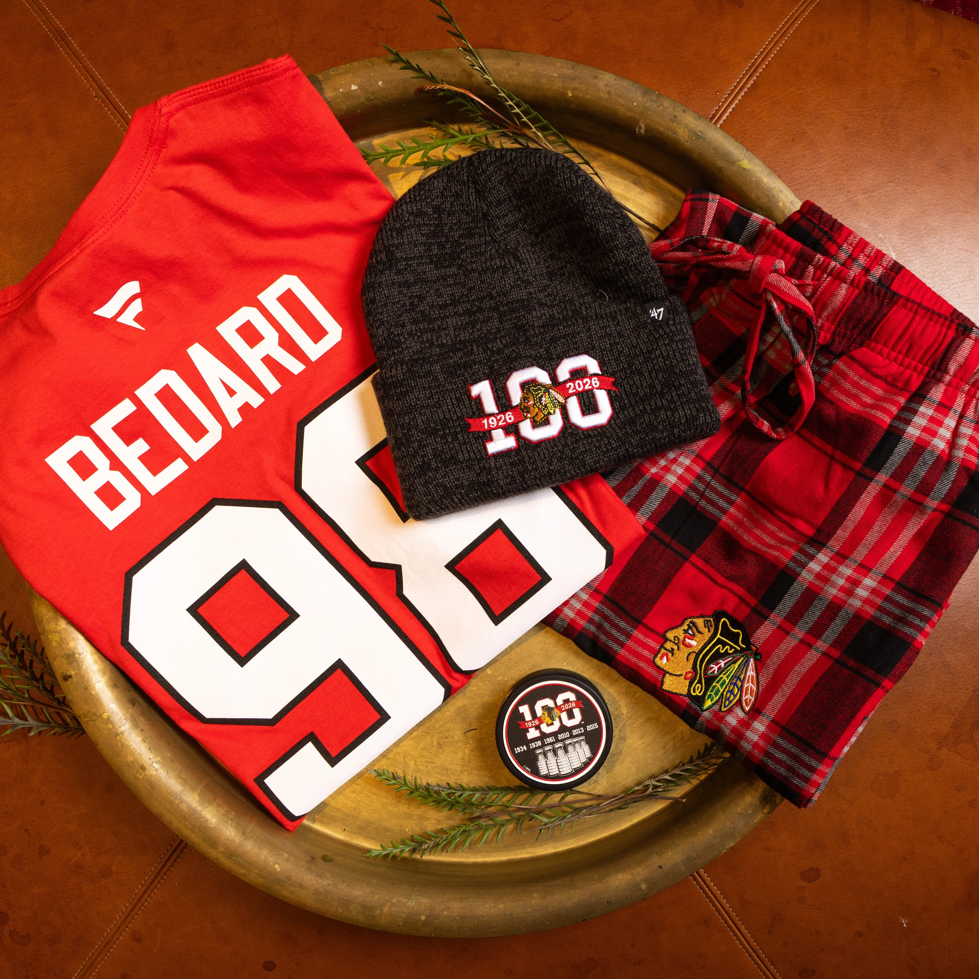 Concept Sports Chicago Blackhawks Region Plaid Pajama Pants - Image 4