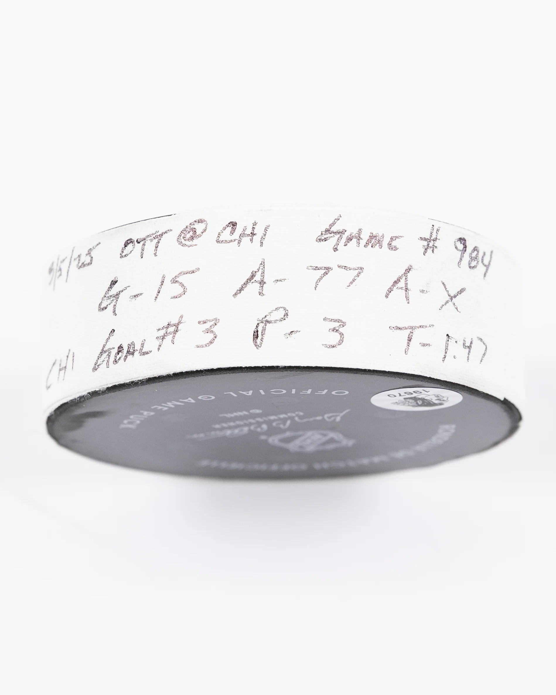 Craig Smith Game-Used Goal Puck 3/5/25 19670 - Image 6