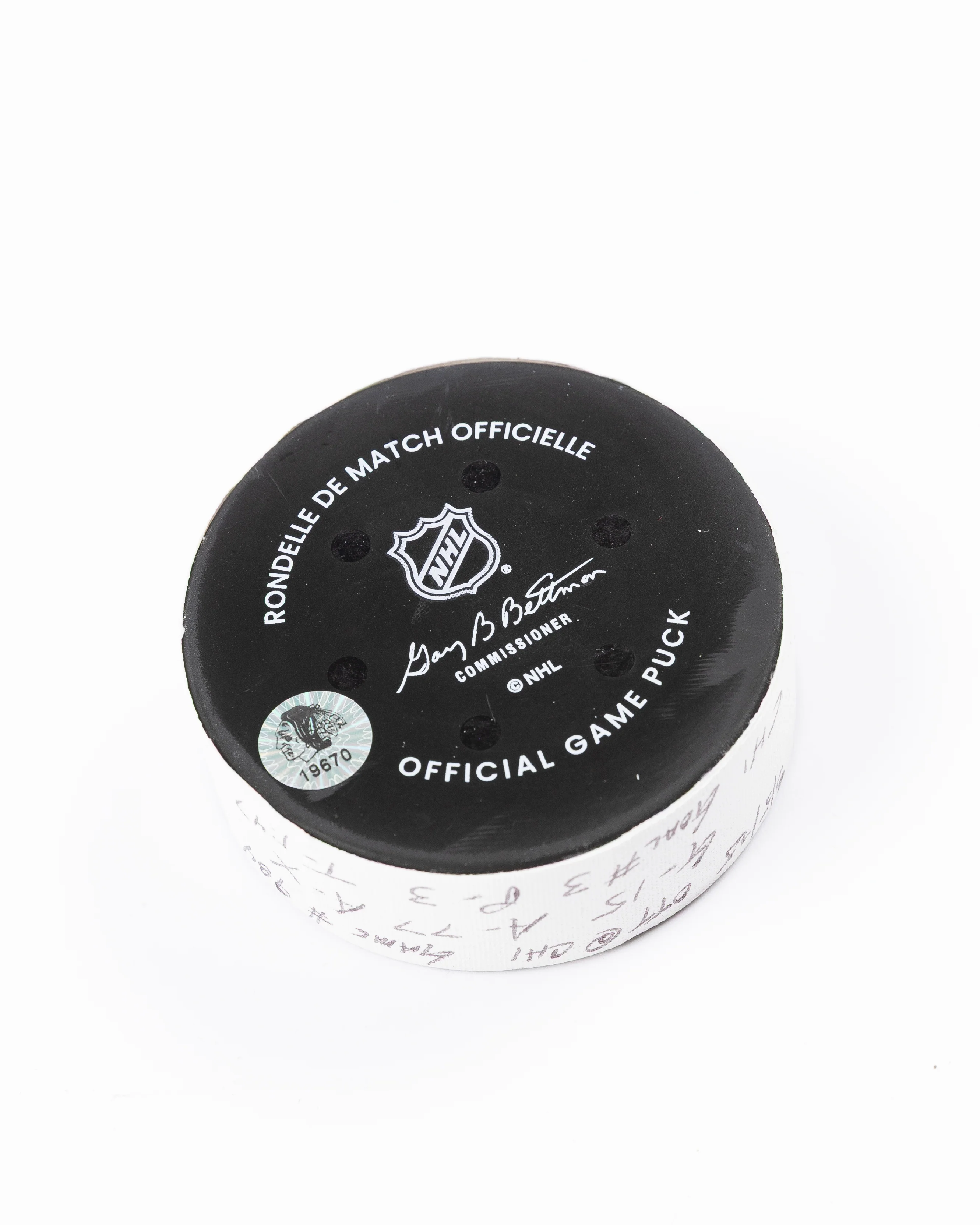 Craig Smith Game-Used Goal Puck 3/5/25 19670 - Image 8