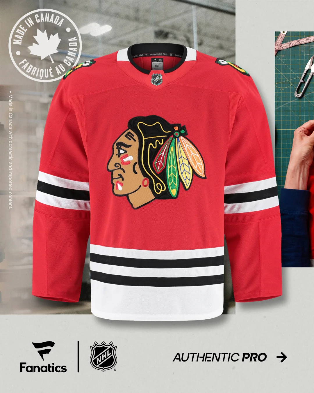 Fanatics Chicago Blackhawks Authentic Pro Home Jersey - Image 17