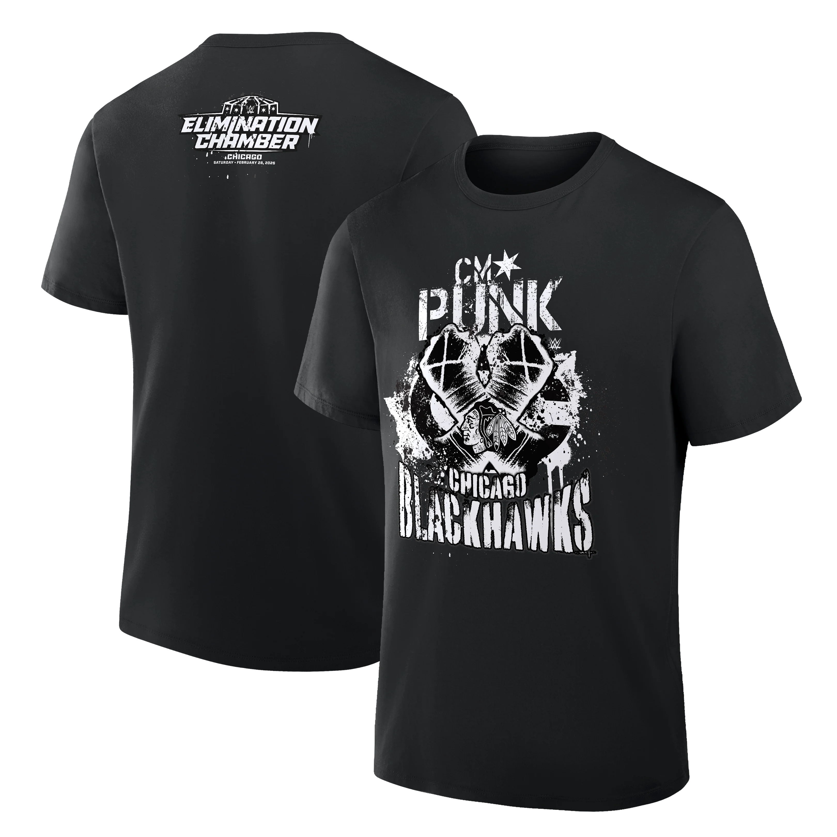 Chicago Blackhawks x CM Punk WWE Limited Edition Tee - Image 2