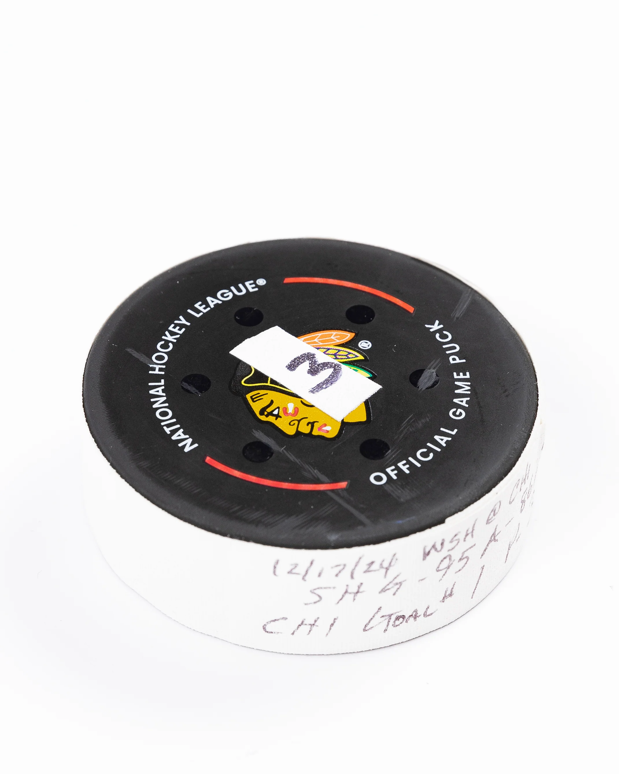 Ilya Mikheyev Game-Used Goal Puck 12/17/24 16646 - Image 9
