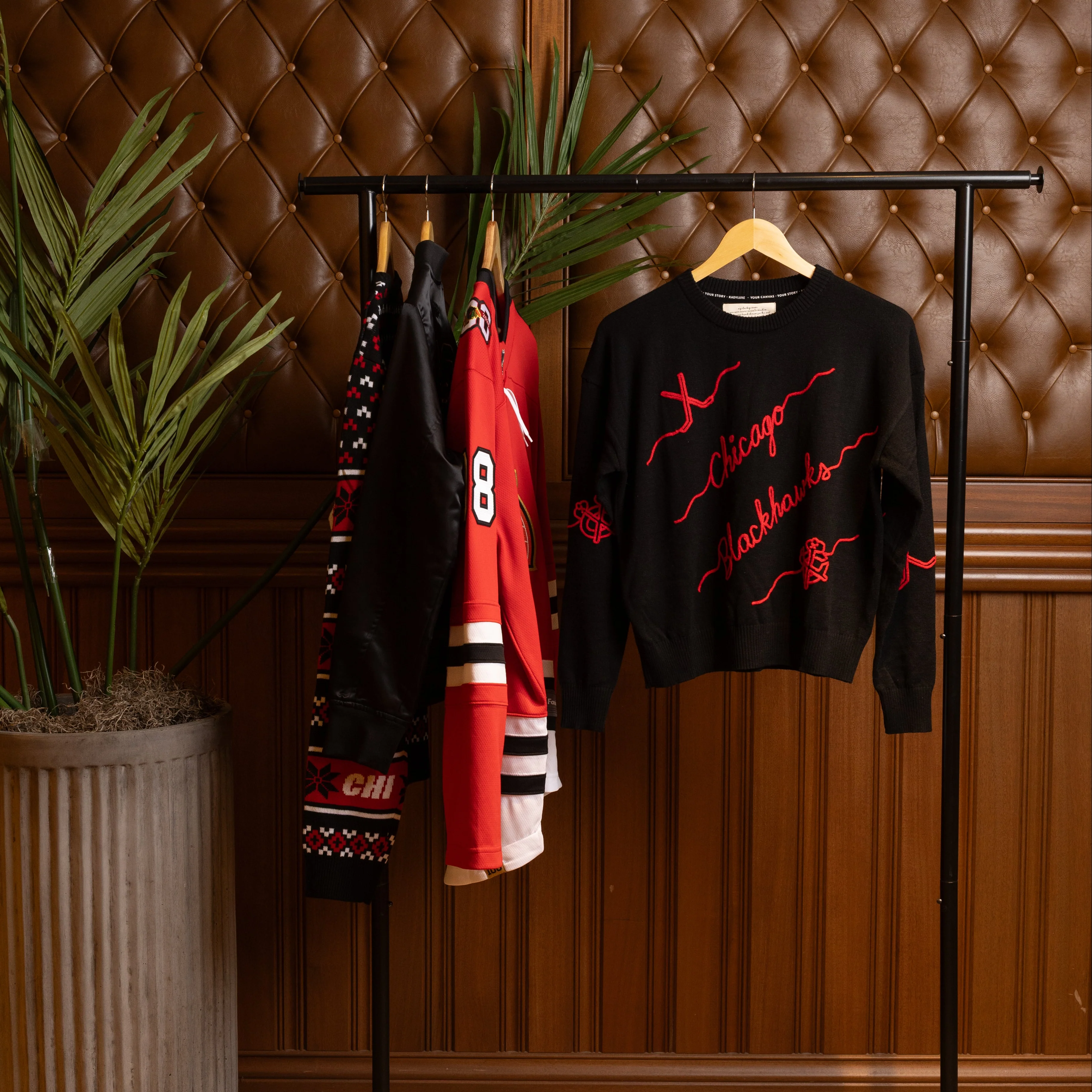 Kadyluxe Chicago Blackhawks Women's Love Letter Sweater - Image 4