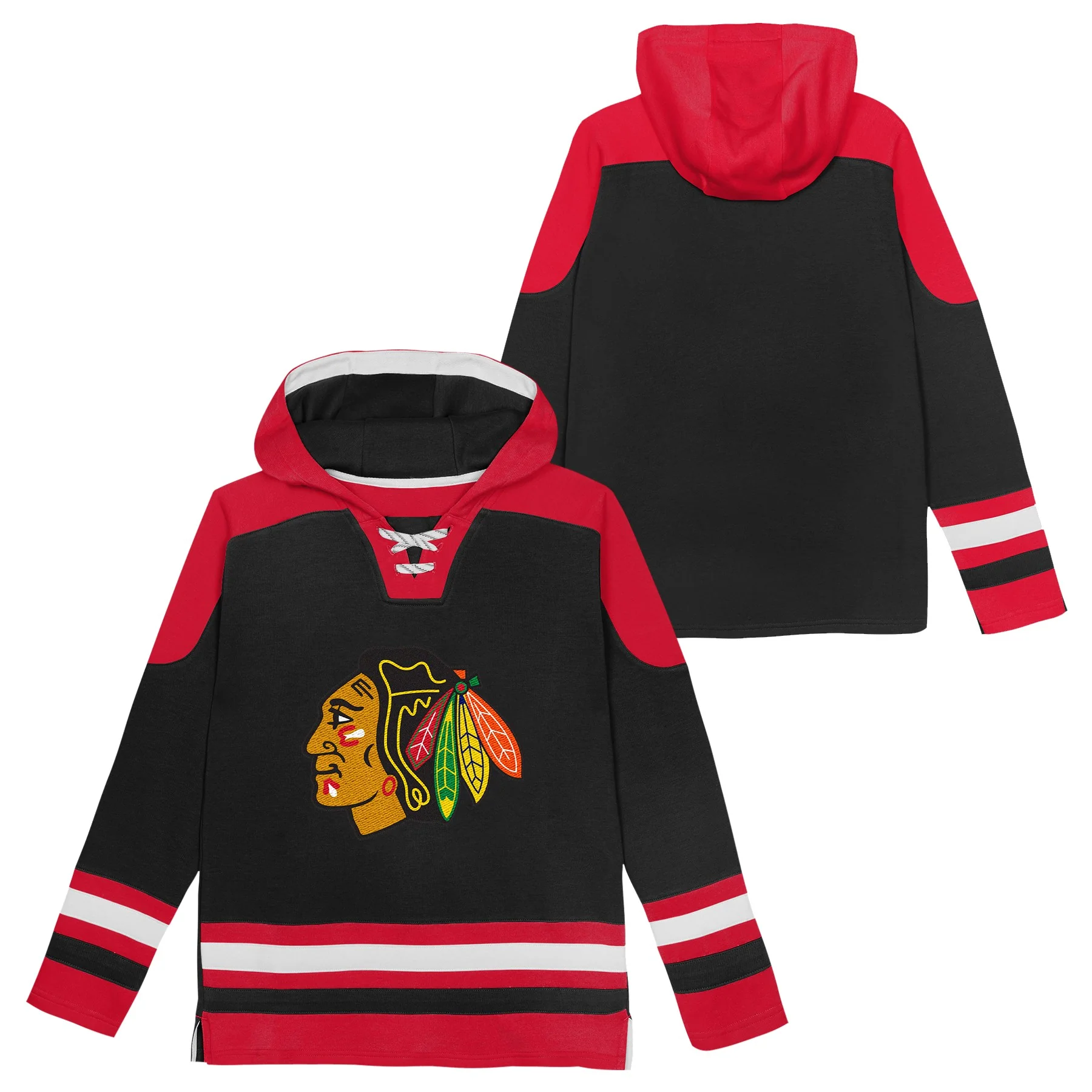Kids Chicago Blackhawks Alternate Jersey Hockey Hoodie - Image 3