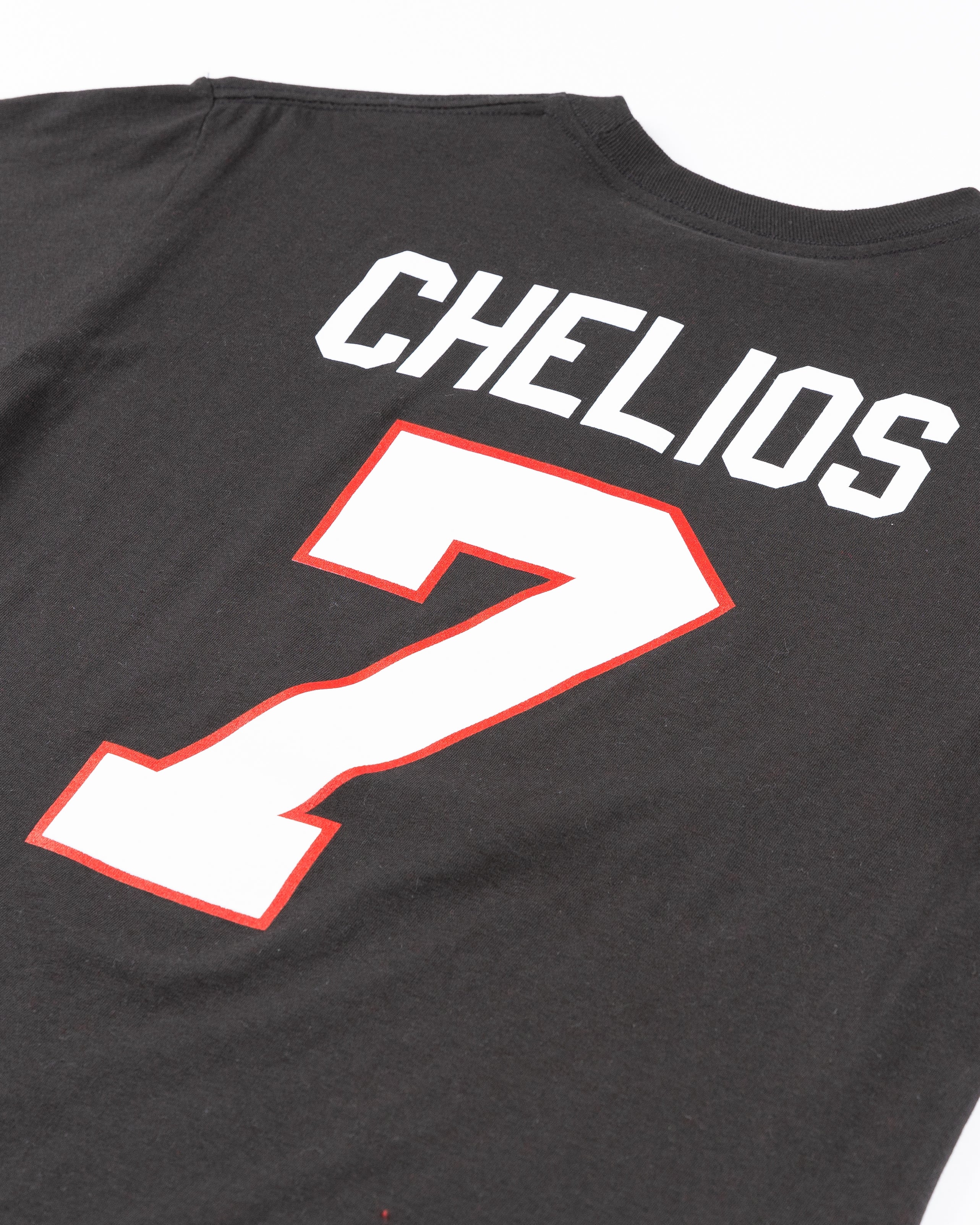 Youth Mitchell & Ness Chicago Blackhawks Chelios Player Tee Black - Image 4