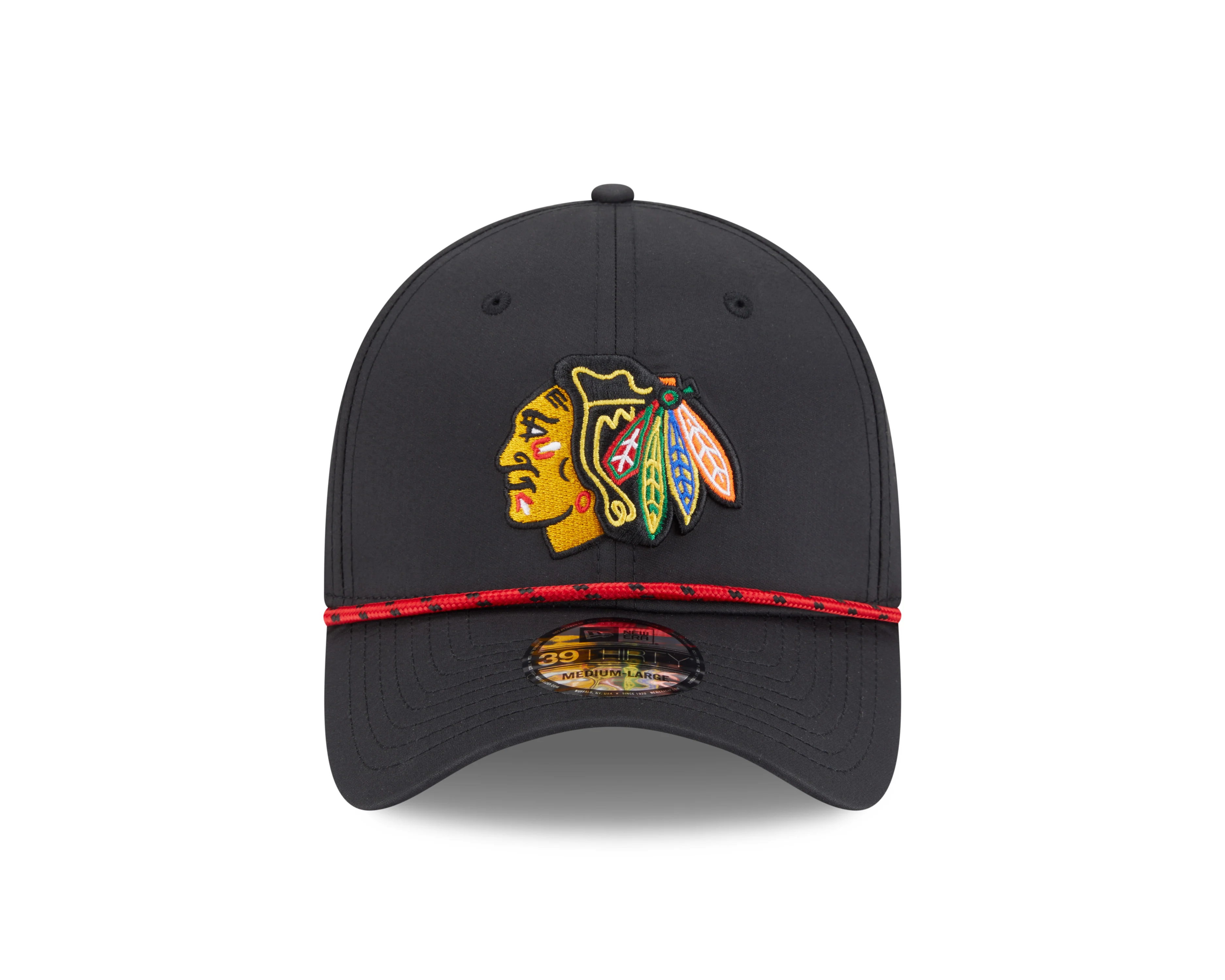 New Era Chicago Blackhawks 39THIRTY Primary Logo Rope Fitted Cap - Image 3