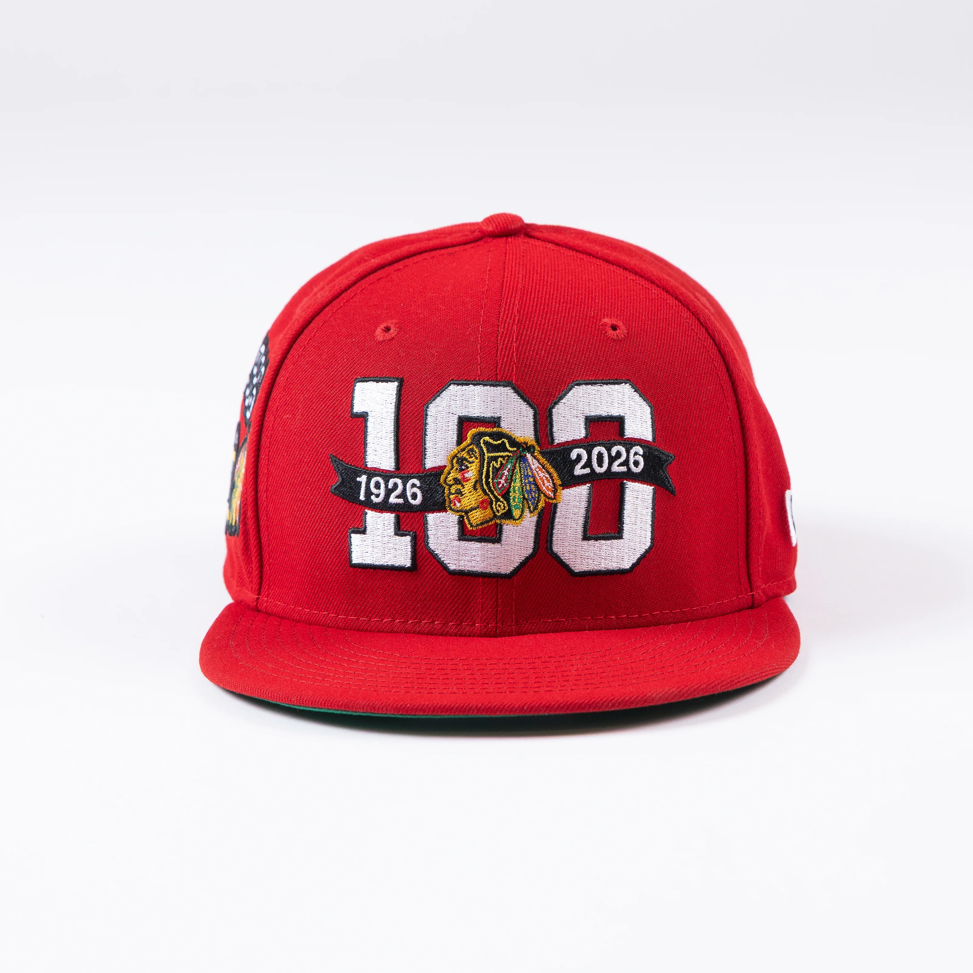 New Era Chicago Blackhawks 59Fifty Centennial Patches Fitted Hat - Image 6