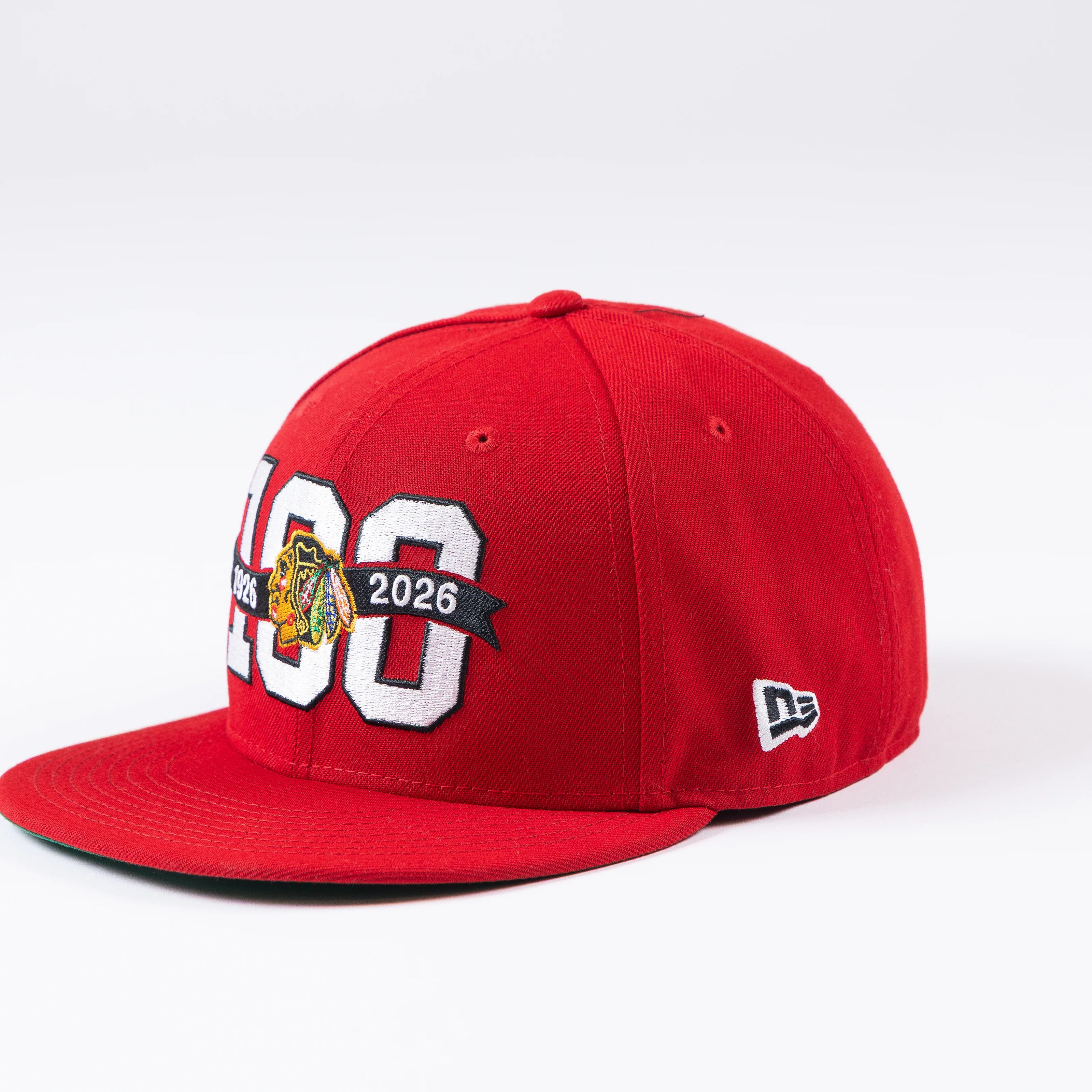 New Era Chicago Blackhawks 59Fifty Centennial Patches Fitted Hat - Image 8