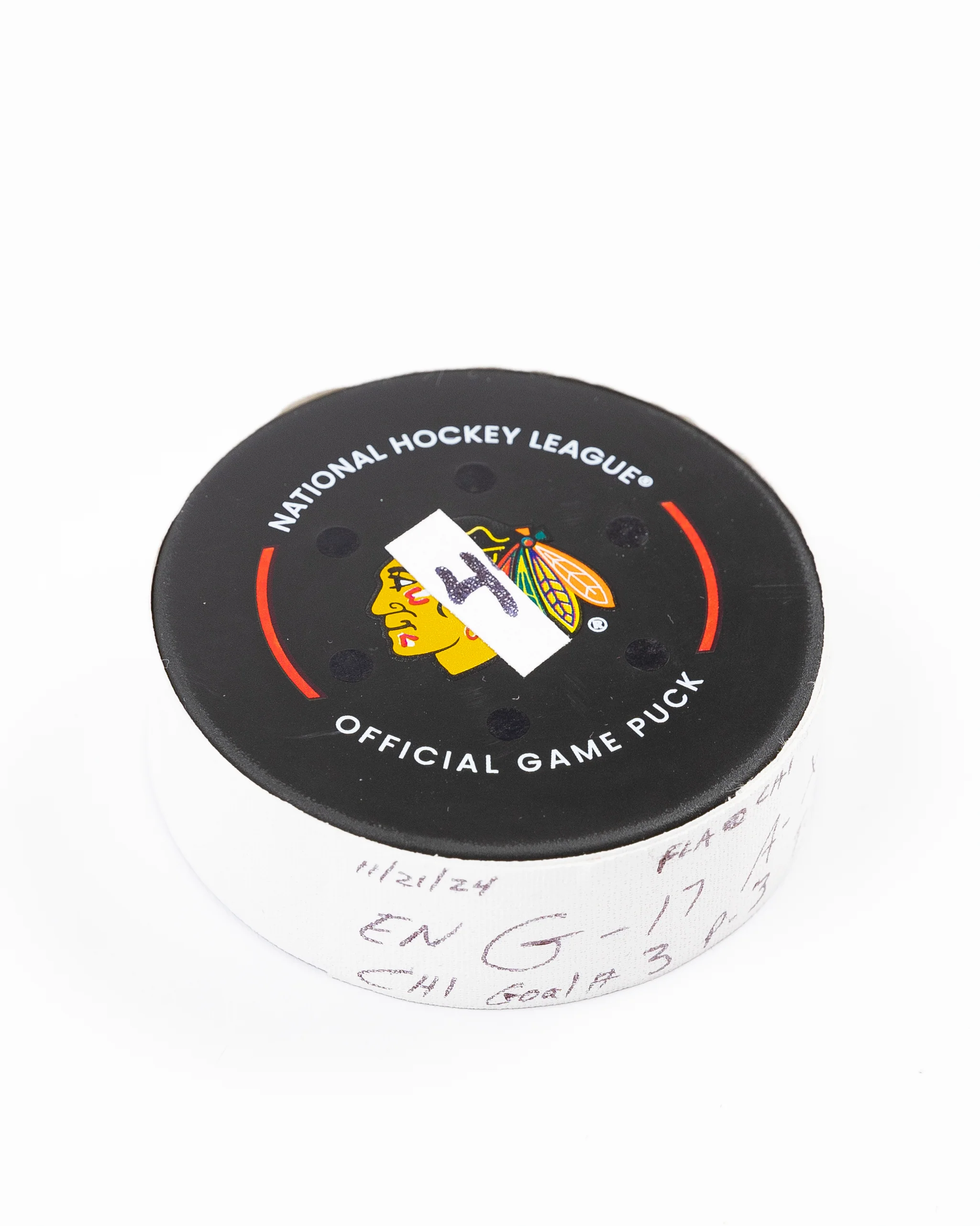 Nick Foligno Game-Used Goal Puck 11/21/24 15946 - Image 11