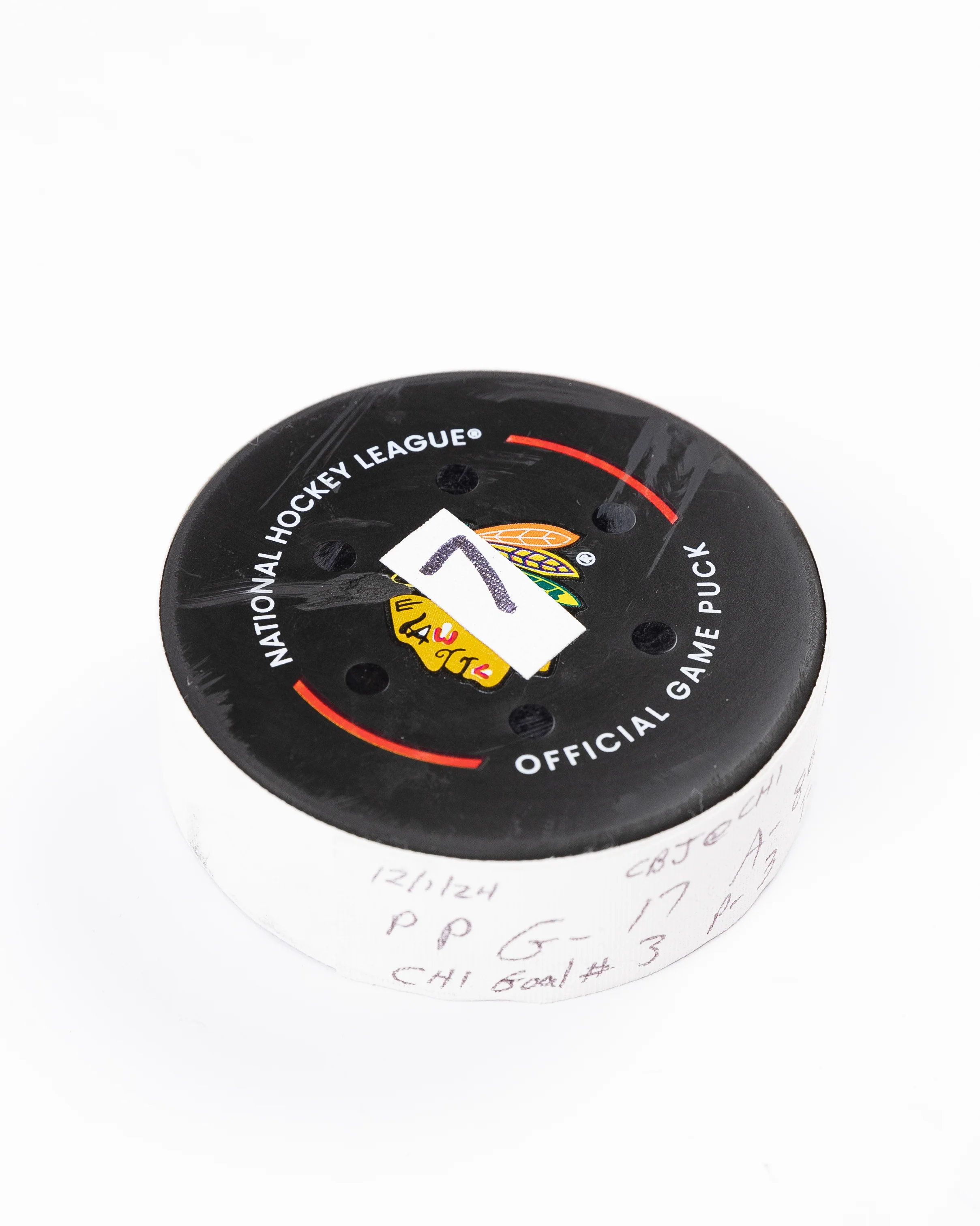 Nick Foligno Game-Used Goal Puck 12/1/24 15956 - Image 10