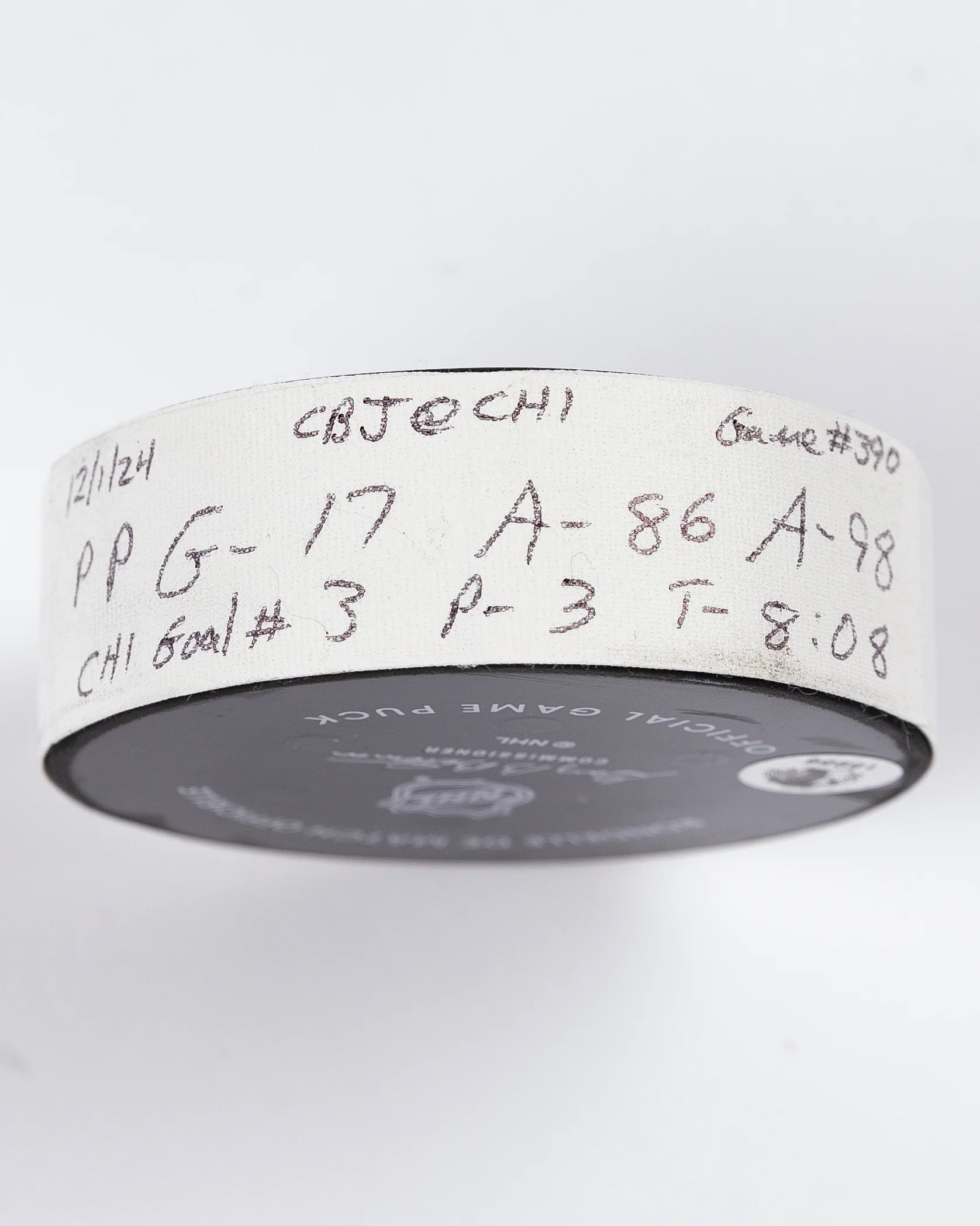 Nick Foligno Game-Used Goal Puck 12/1/24 15956 - Image 5