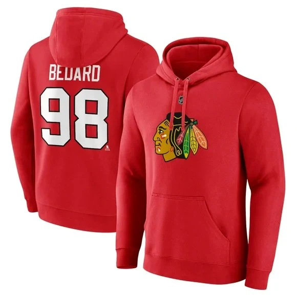Fanatics Connor Bedard Chicago Blackhawks Player Hoodie - Image 4