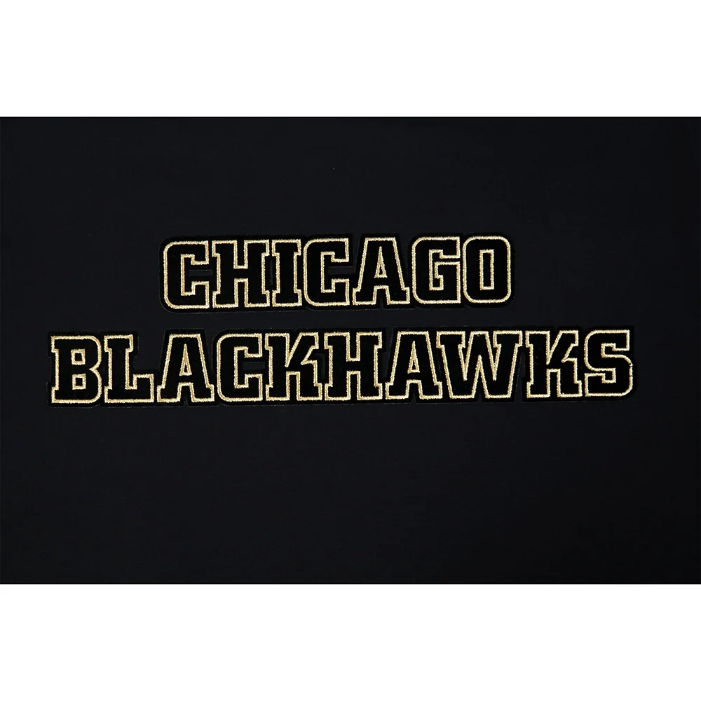 Pro Standard Chicago Blackhawks Centennial Black & Gold Short Sleeve Tee - Image 5