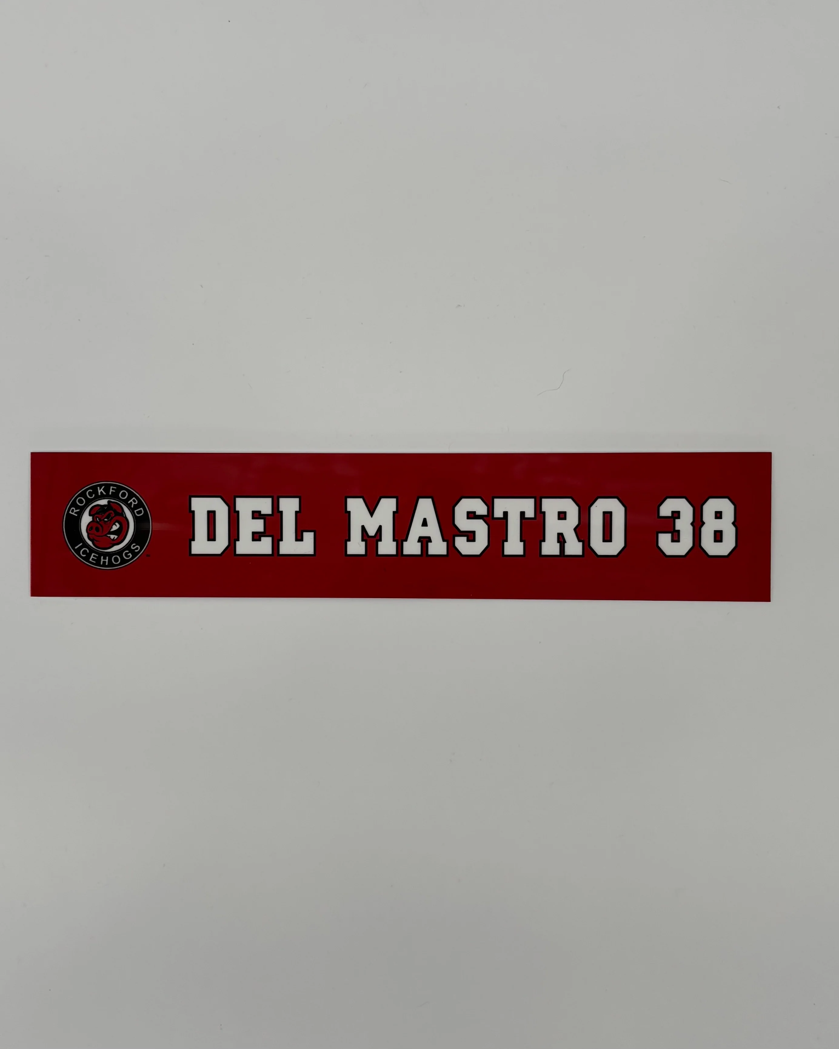 Rockford IceHogs Ethan Del Mastro Locker Nameplate - Image 3