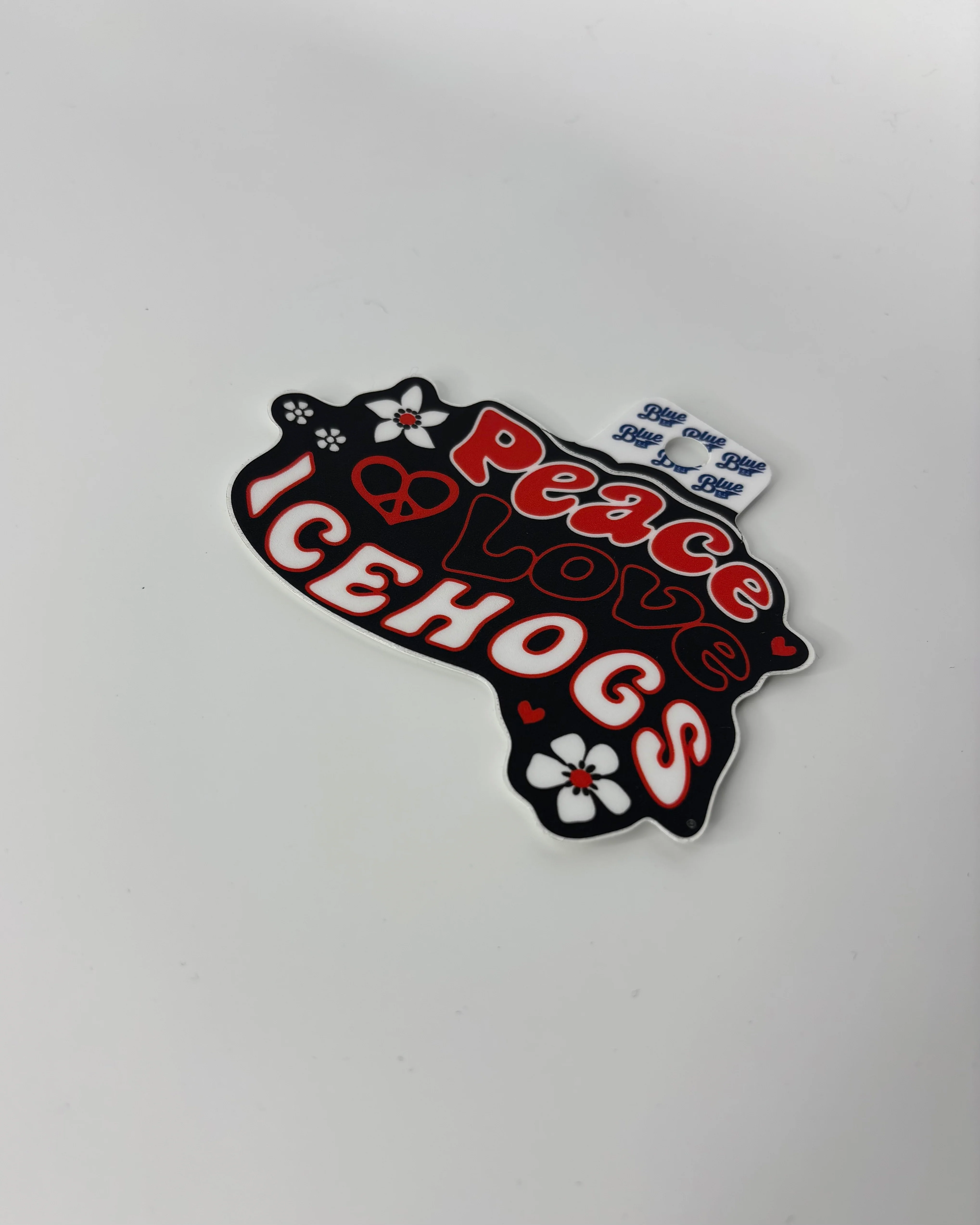 Rockford IceHogs Peace Love Sticker - Image 2