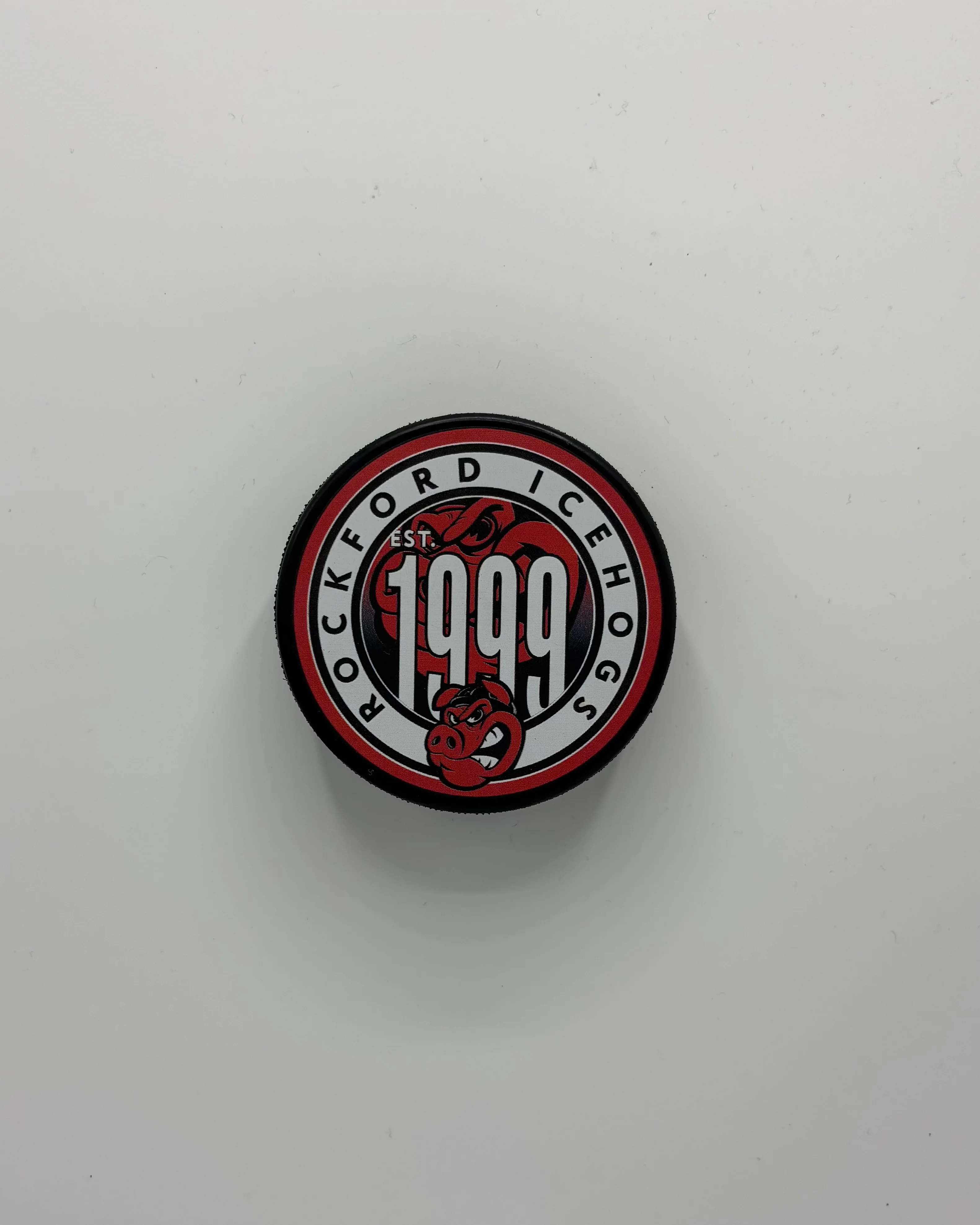 Rockford IceHogs Bold Date Puck