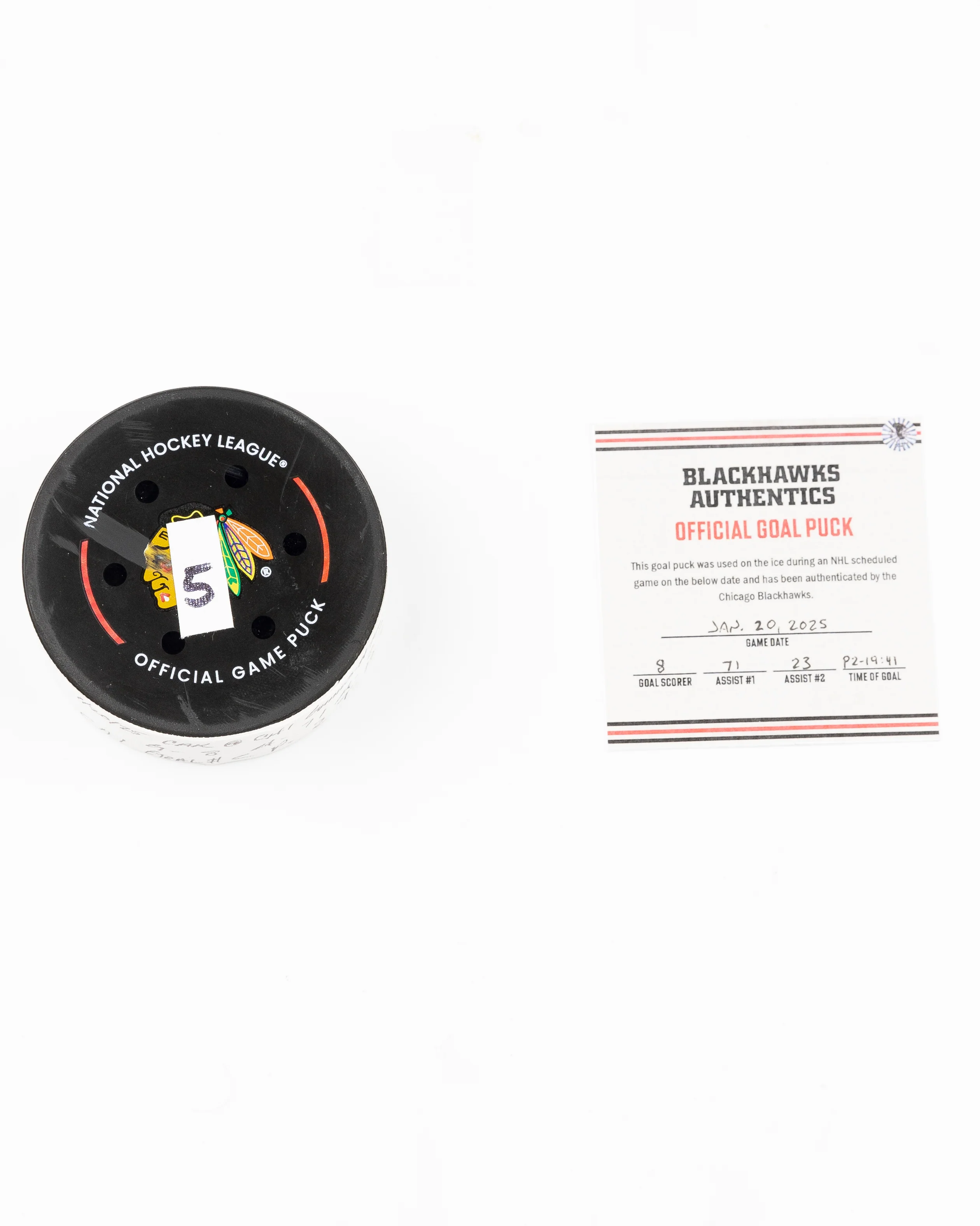 Ryan Donato Game-Used Goal Puck 1/20/25 19474 - Image 4