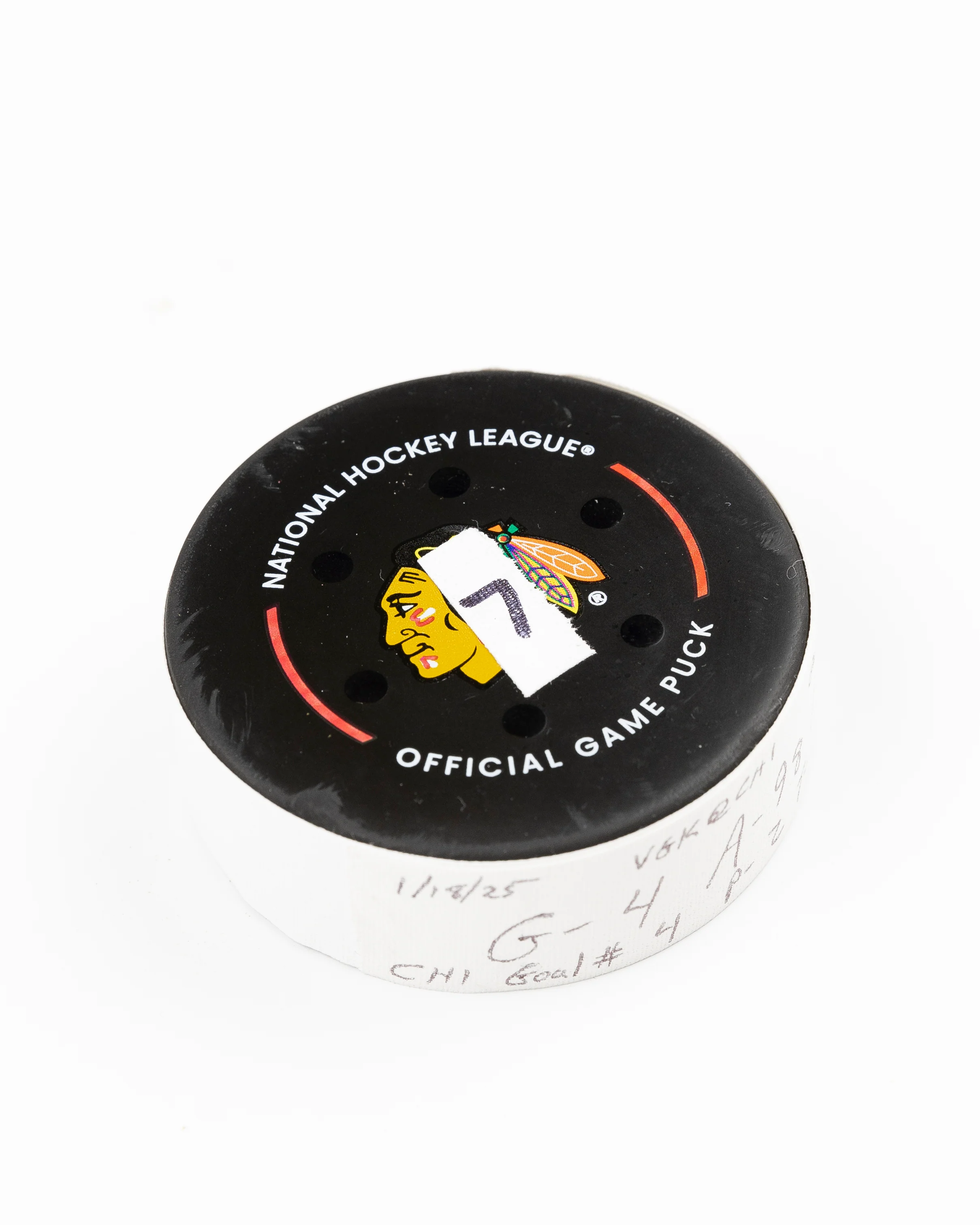 Seth Jones Game-Used Goal Puck 1/18/25 16868 - Image 6