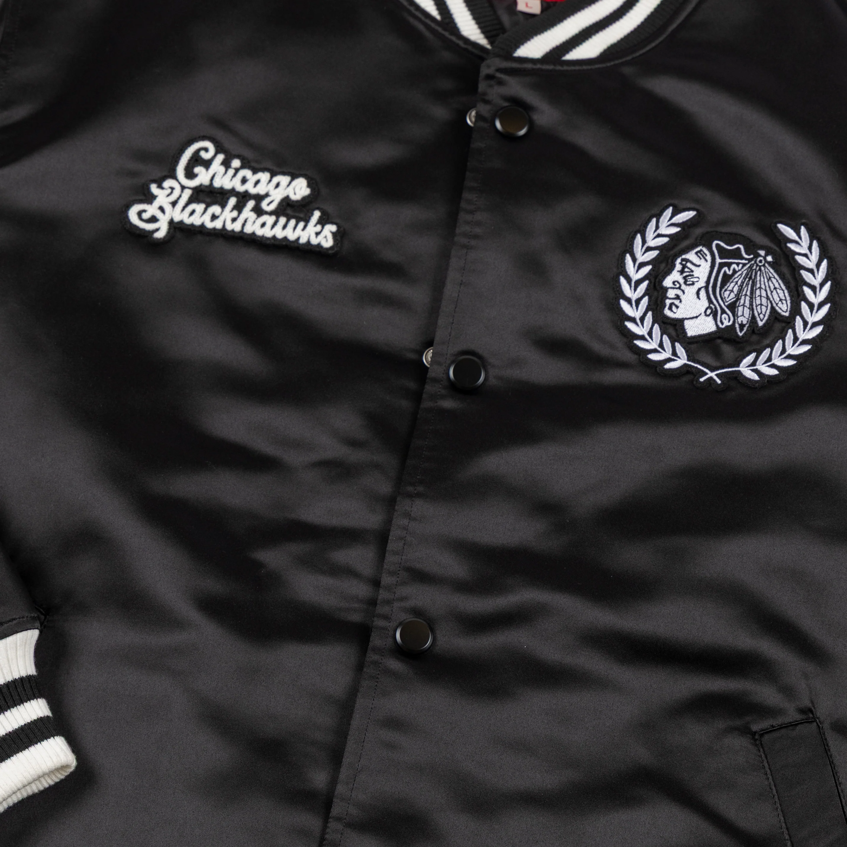 Sportiqe Chicago Blackhawks Centennial Satin Jacket - Image 4