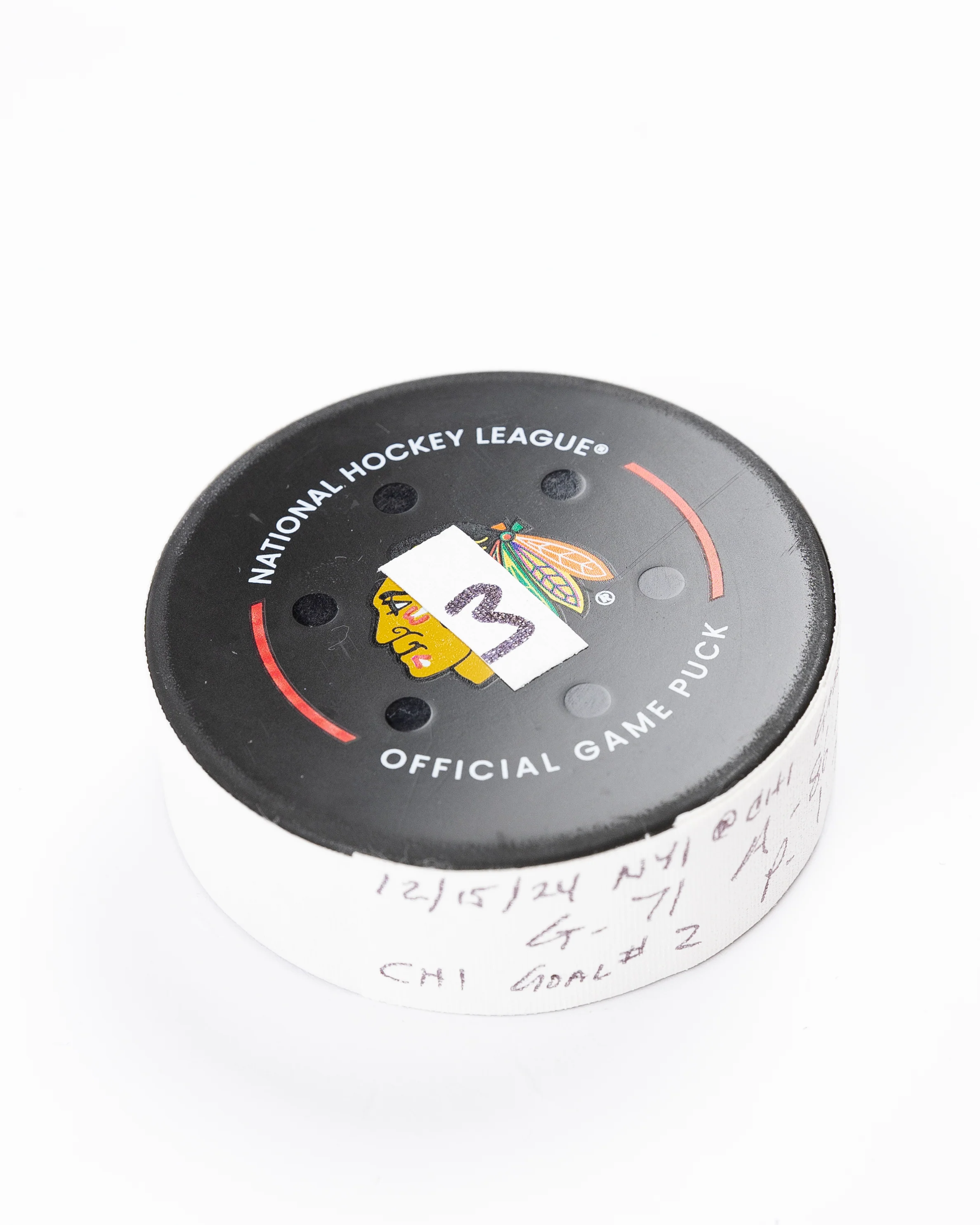 Taylor Hall Game-Used Goal Puck 12/15/24 16629 - Image 11