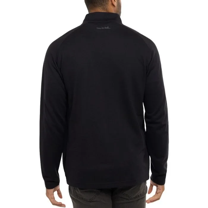 TravisMathew Chicago Blackhawks Tonal Upgraded Quarter Zip - Black - Image 3