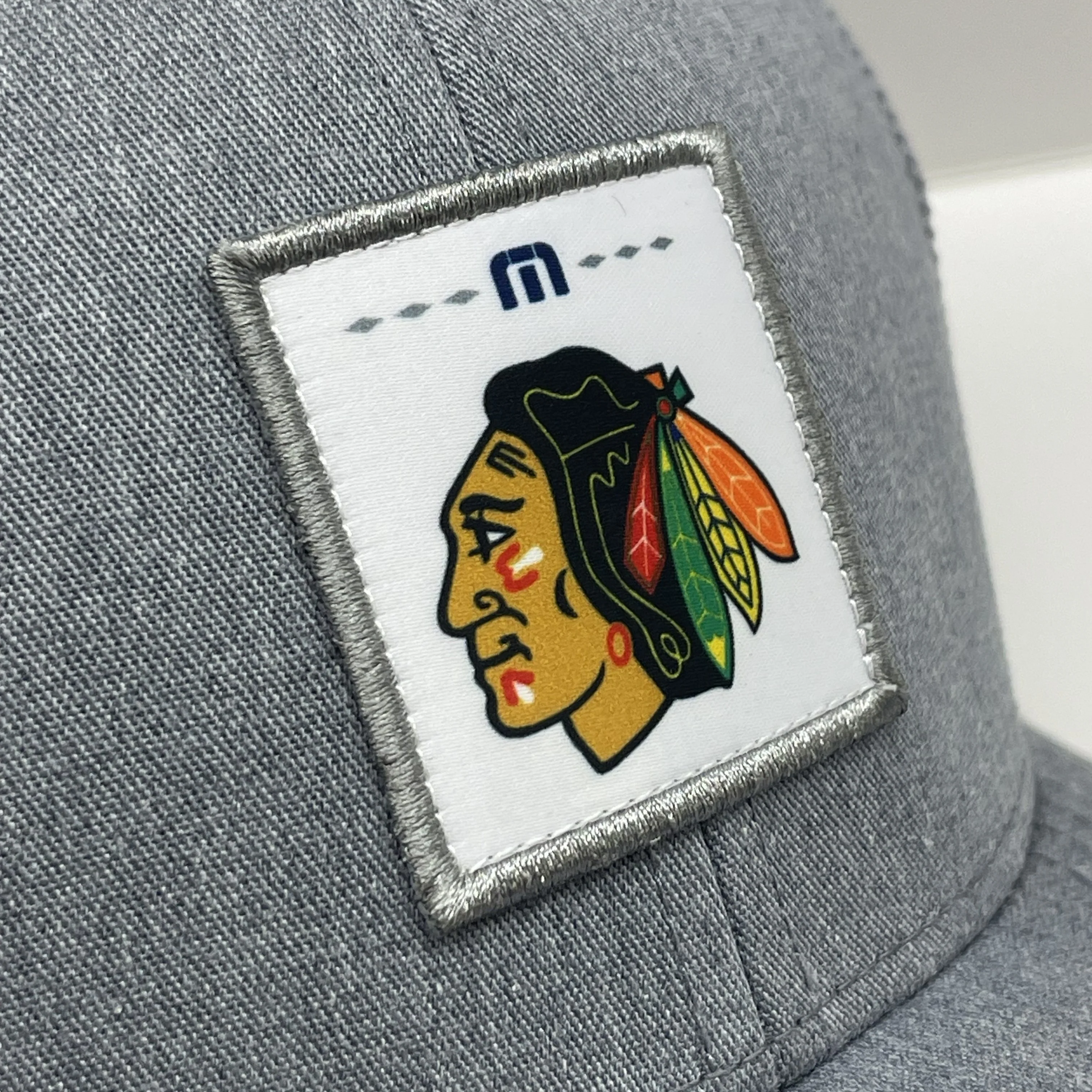 TravisMathew Chicago Blackhawks Widder 2.0 Square Patch Snapback - Image 3