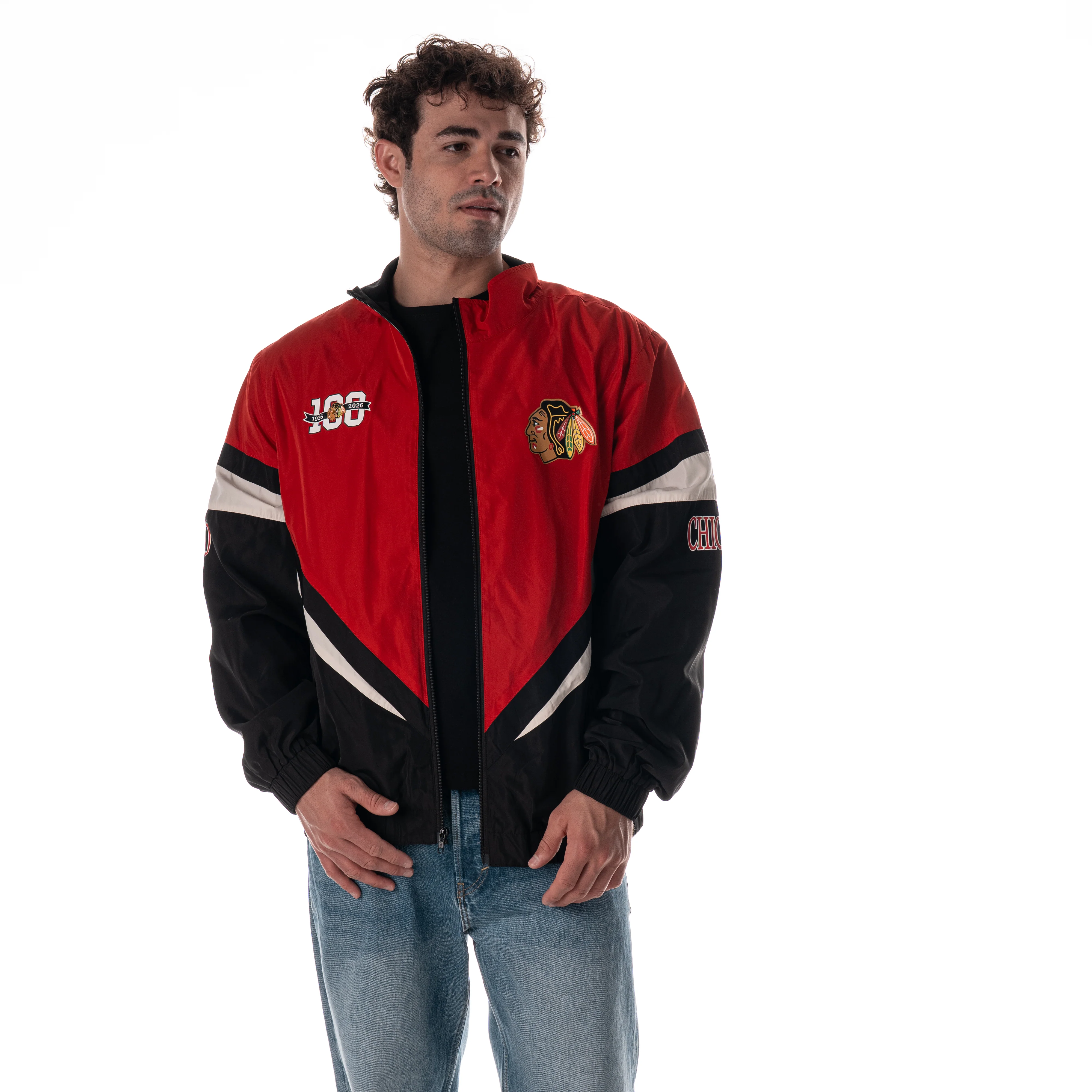 Wild Collective Chicago Blackhawks Centennial Track Jacket - Image 6