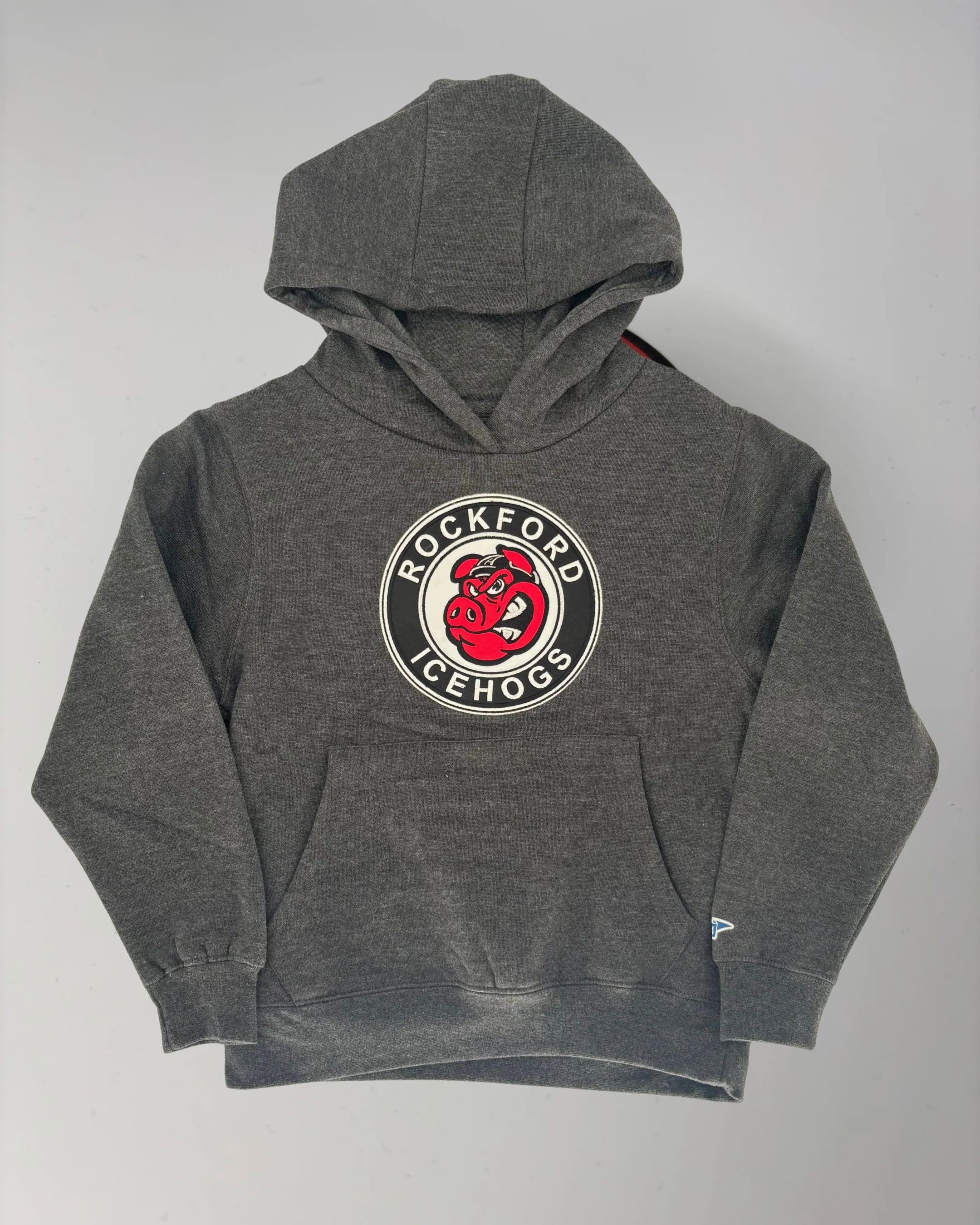 Youth Rockford IceHogs Charcoal Grey Hoodie