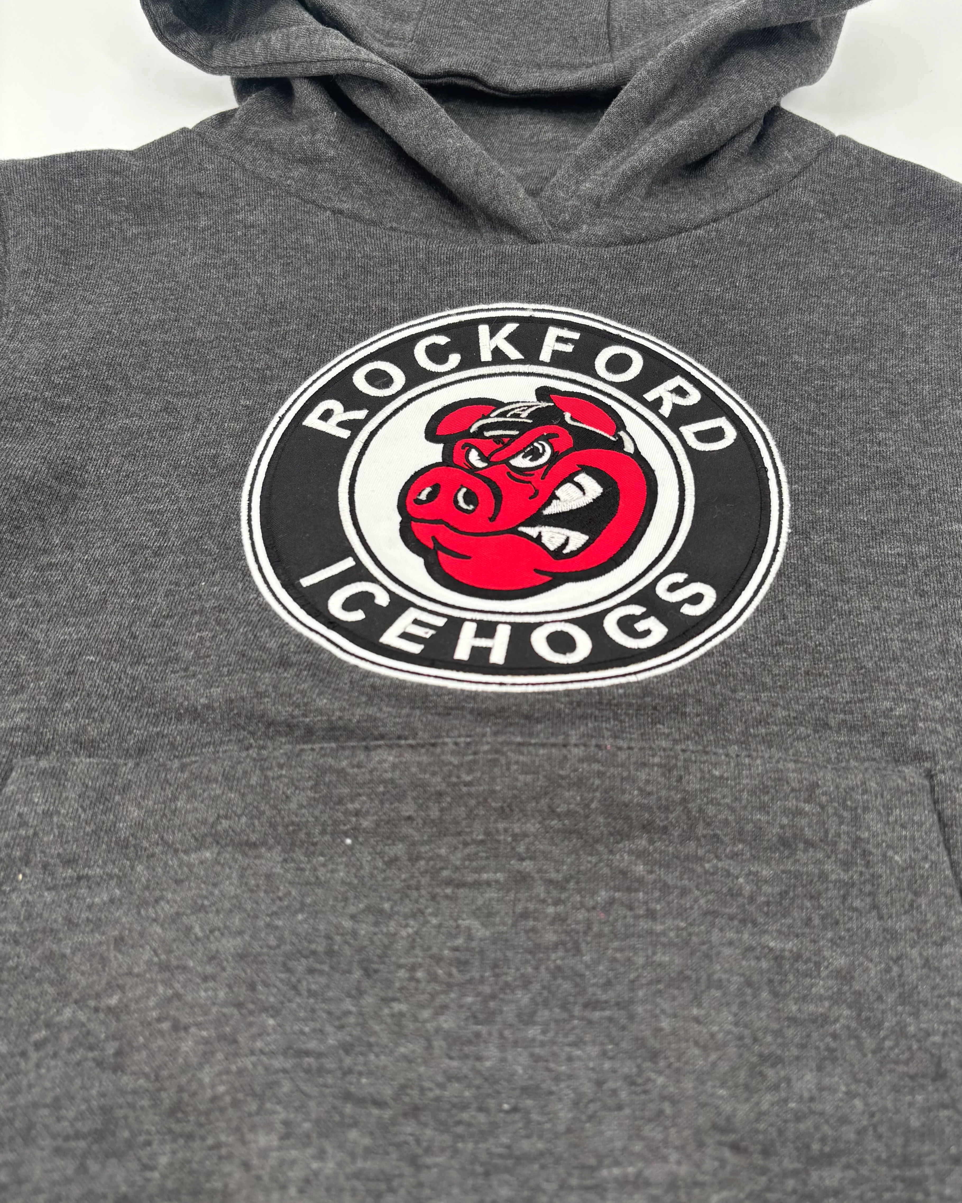 Youth Rockford IceHogs Charcoal Grey Hoodie - Image 2