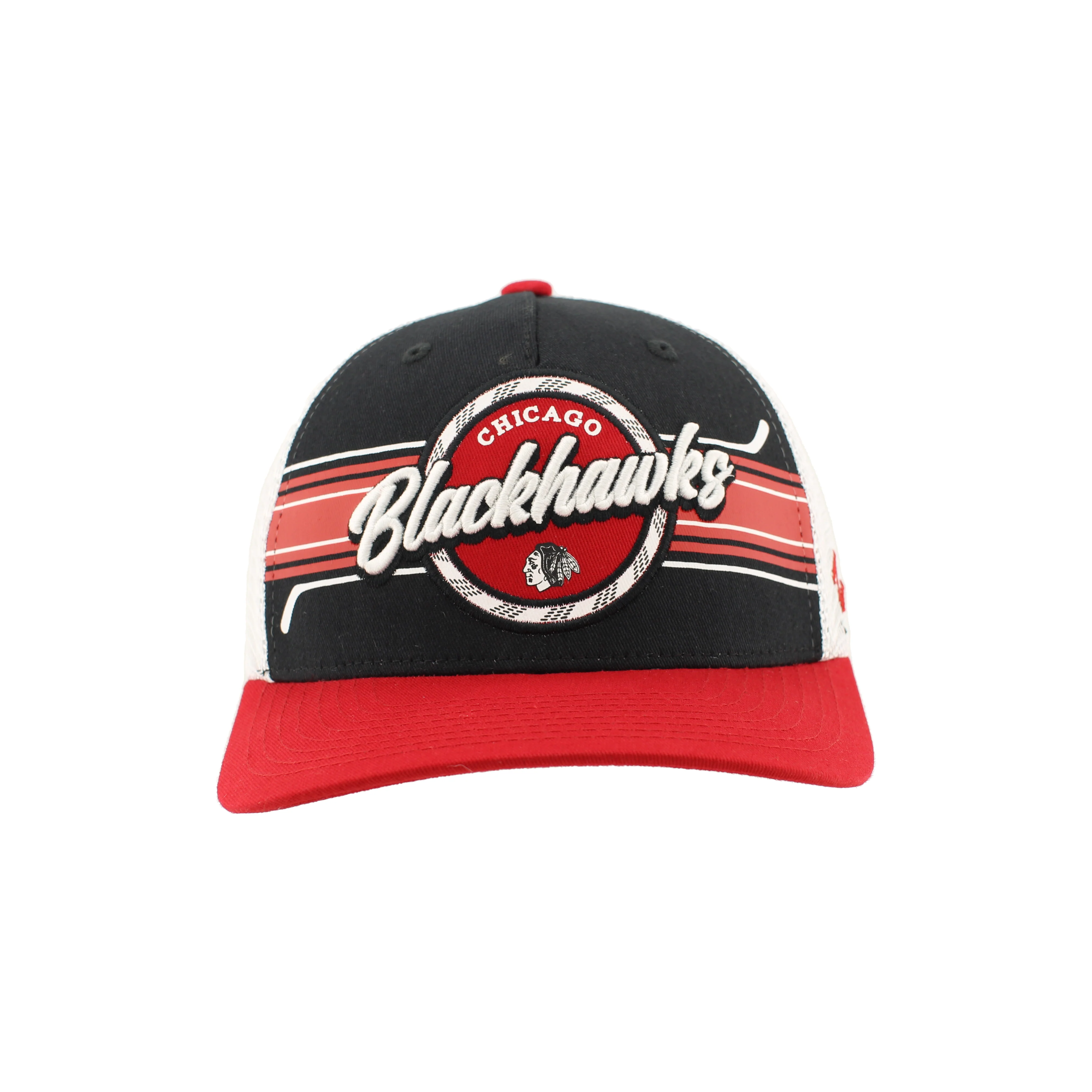 Zephyr Chicago Blackhawks Skate Lace Stout Trucker - Image 2